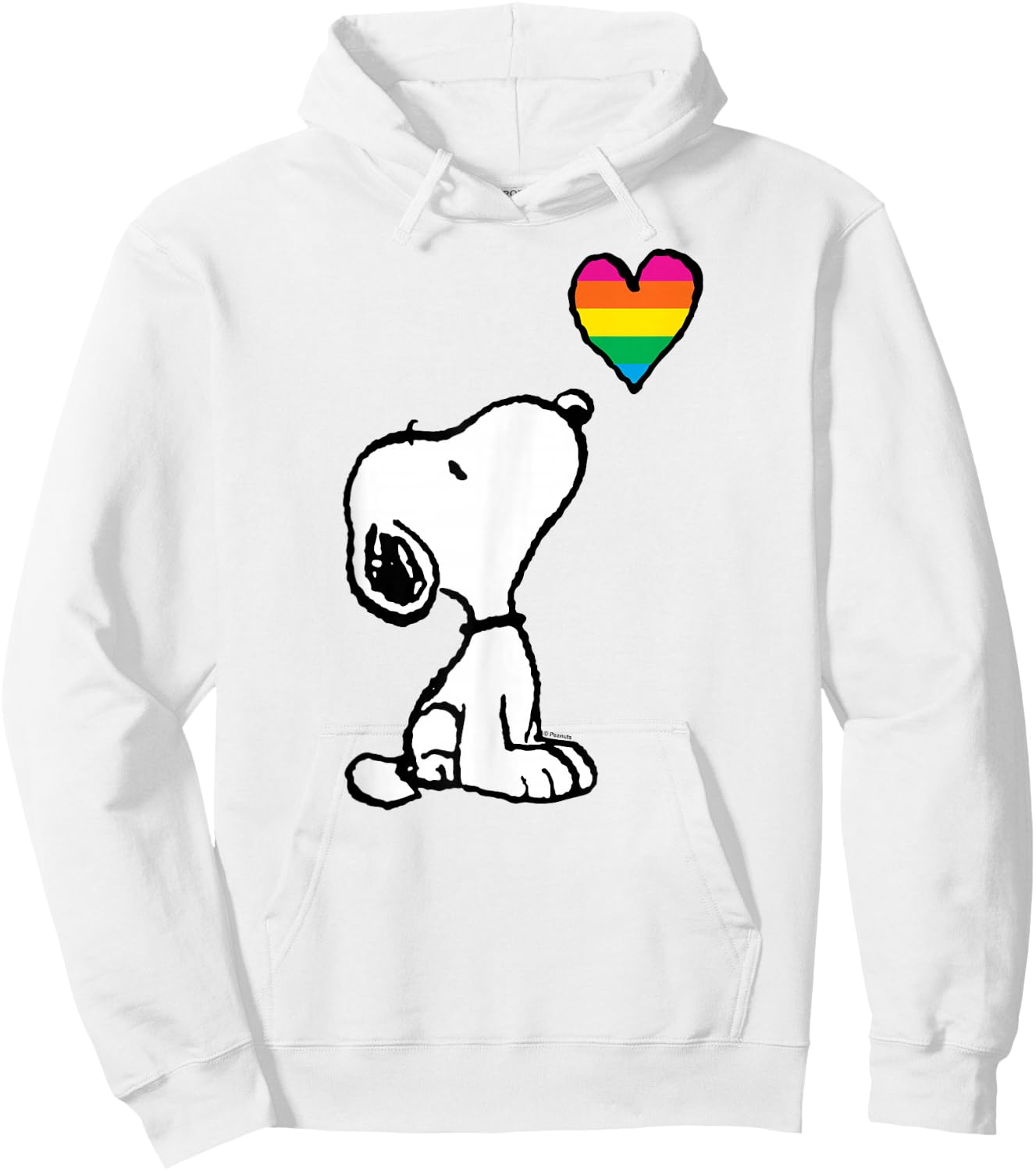 Peanuts Snoopy Rainbow Heart , blue Hoodie - Hoodie | White
