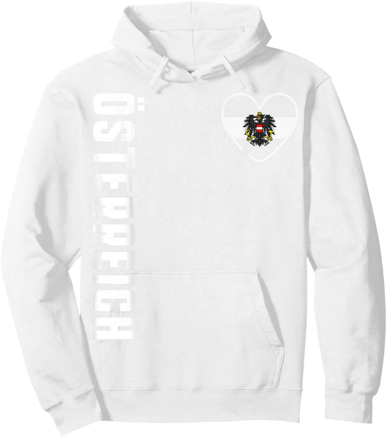 Österreich Flagge Adler Fan Austria Wappen Patriotisches Hoodie - Hoodie | White