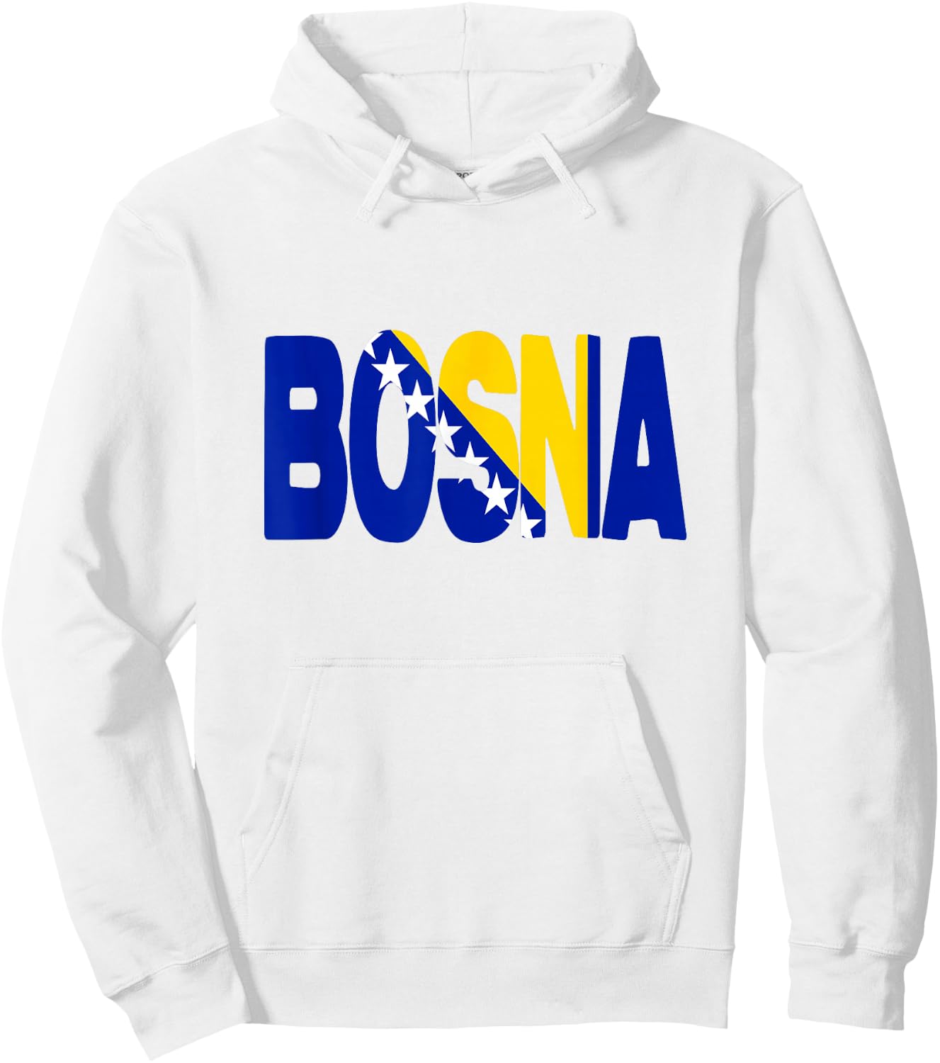 Bosnien Herzegowina Flagge Wort Buchstaben Bosna Hoodie - Hoodie | White