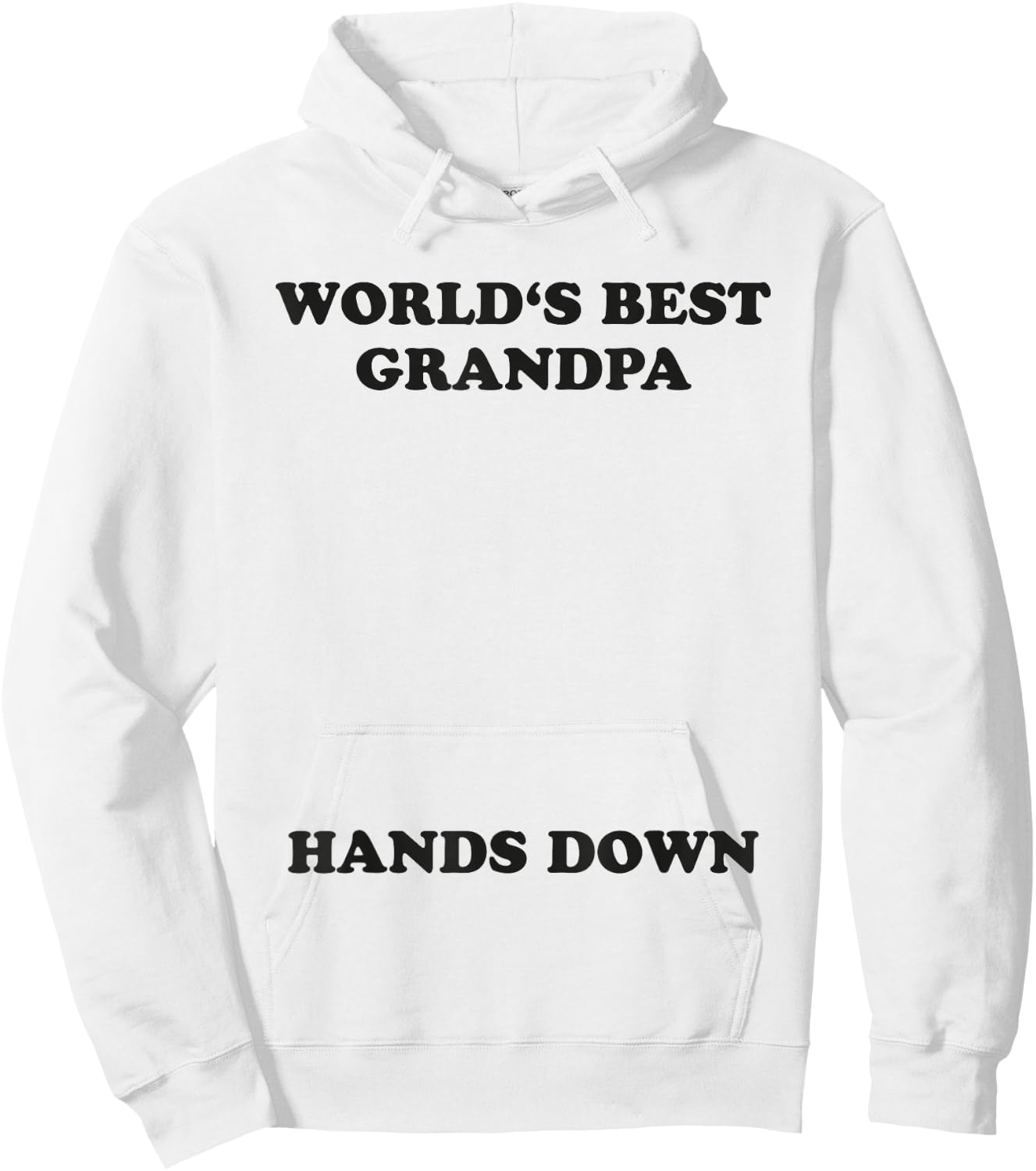 Worlds Best Grandpa Hands Down Shirt Craft Handprint Hoodie - Hoodie | White