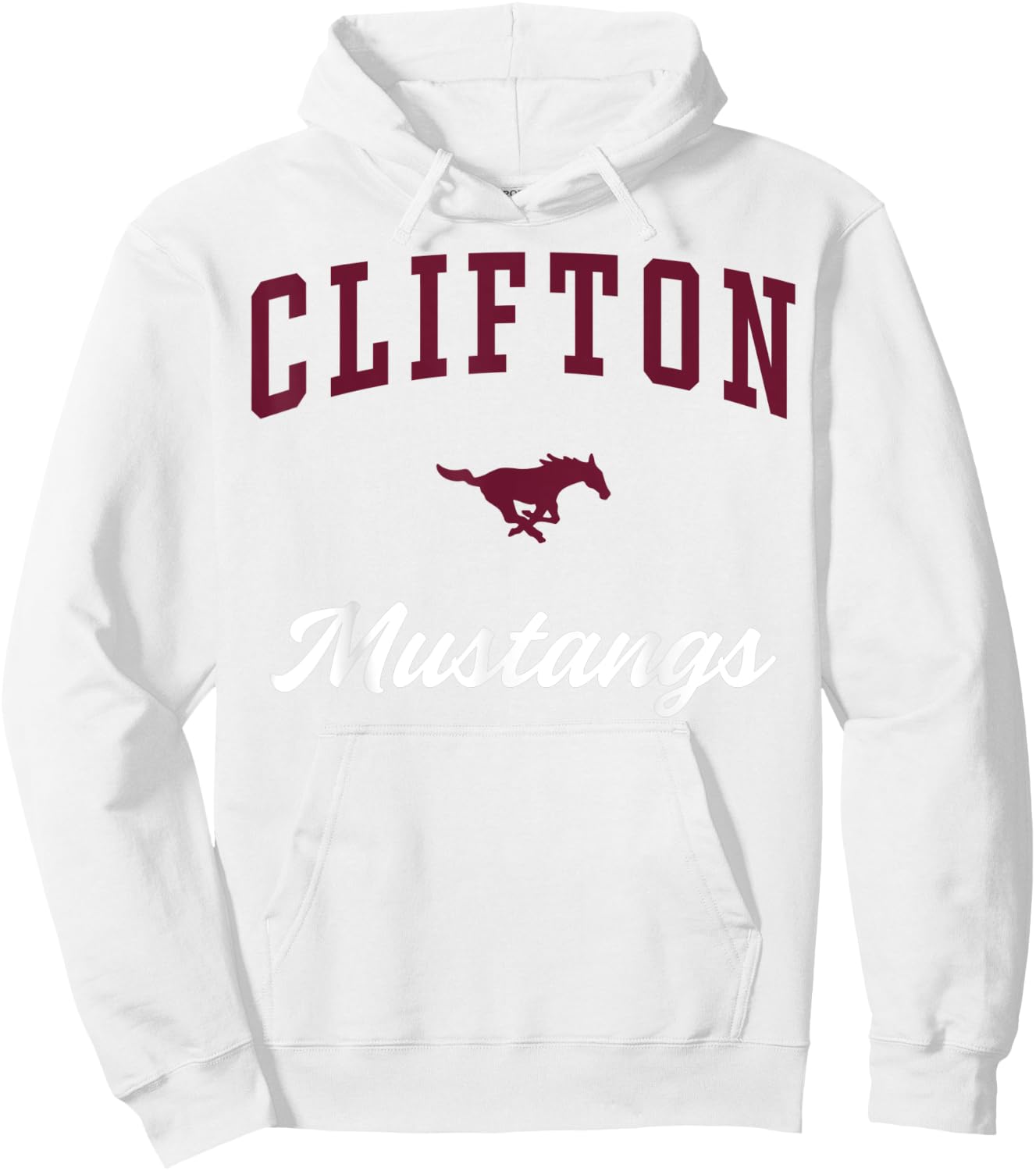 Clifton High School Mustangs Hoodie - Hoodie | White