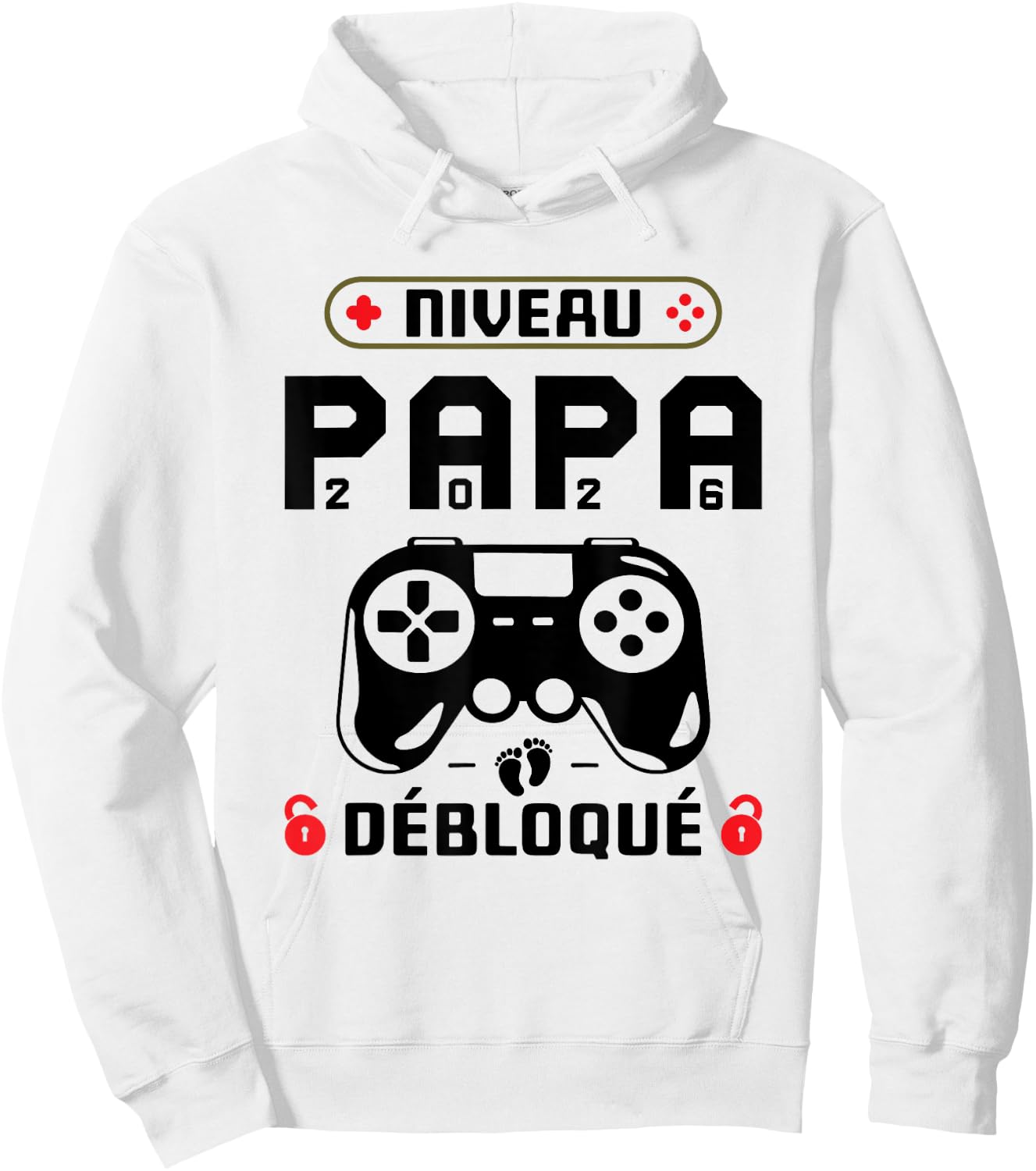 Dad Gamer in 2026 - Unlocked Dad Level Baby Riding Hoodie - Hoodie | White