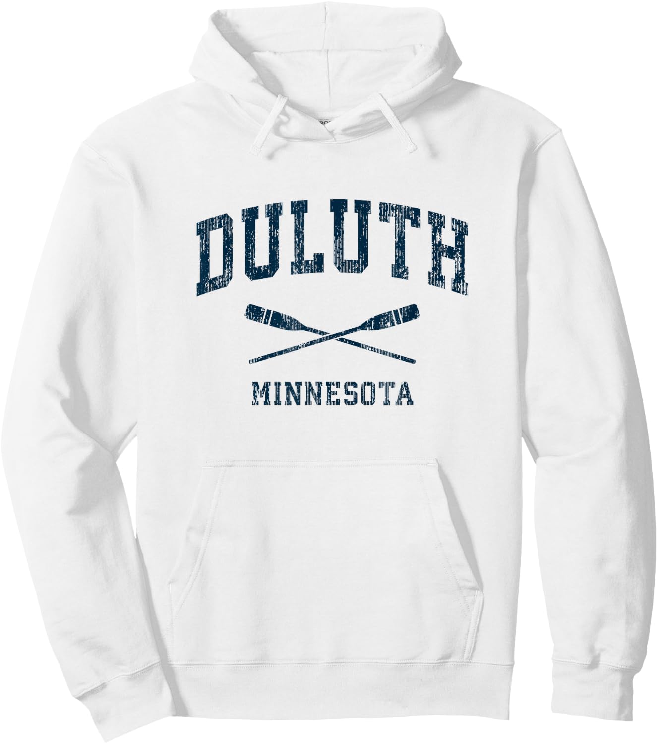 Duluth Minnesota Vintage Nautical Paddles Sports Oars Hoodie - Hoodie | White