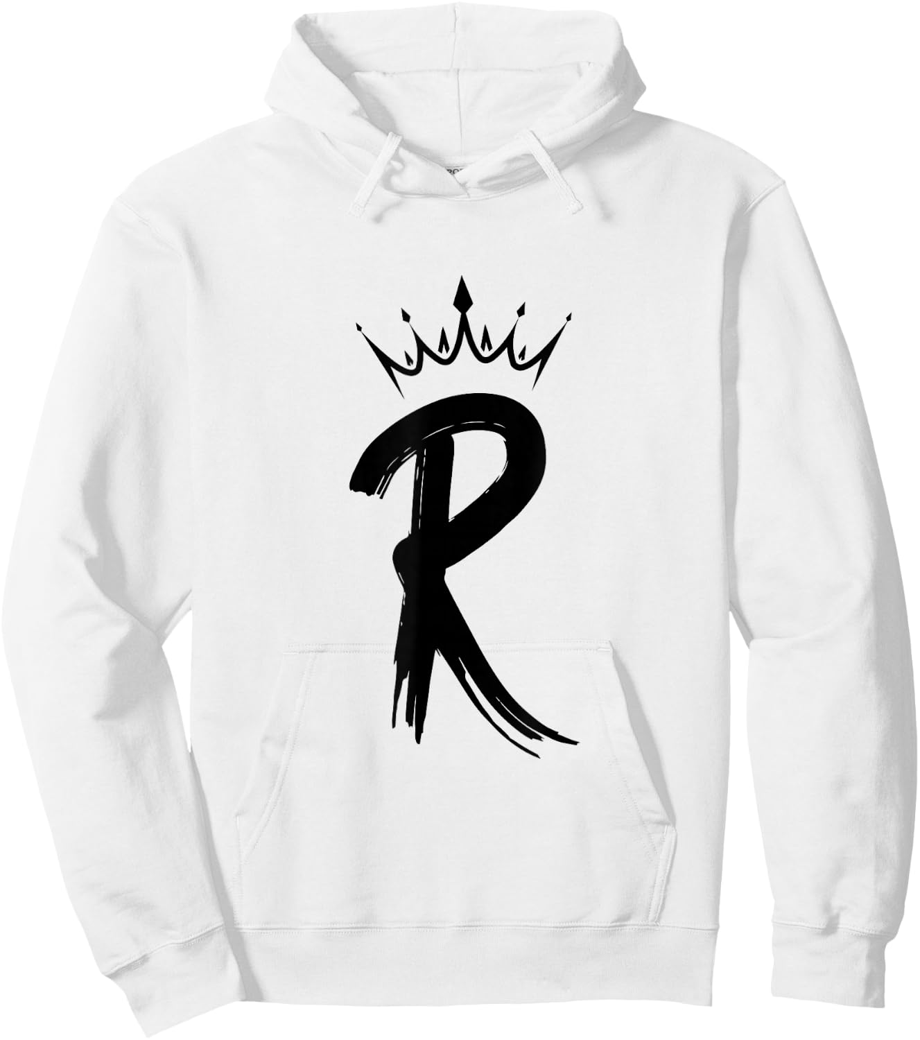 Queen King Letter R - Favorite Letter With Crown Alphabet Hoodie - Hoodie | White