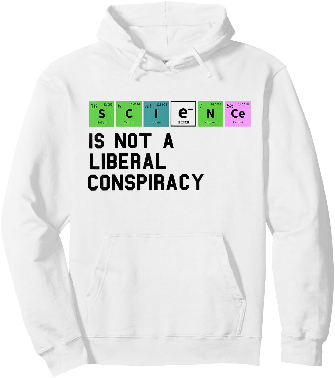 Science is Not a Liberal Conspiracy Political Retro Vintage Hoodie - Hoodie | White