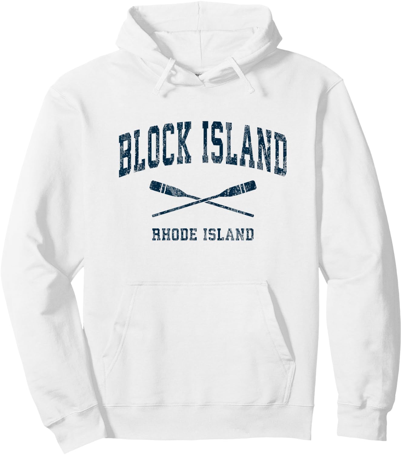 Block Island Rhode Island Vintage Nautical Paddles Sports Oa Hoodie - Hoodie | White