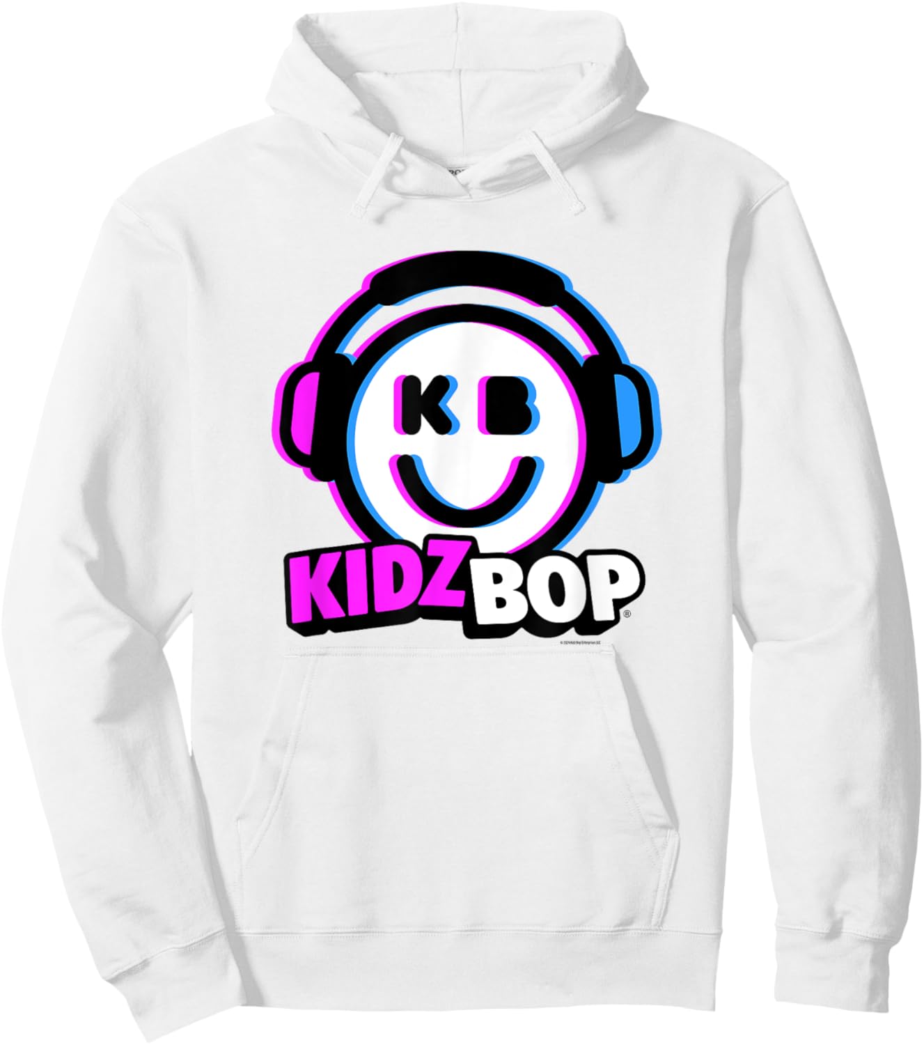 KIDZ BOP Merch – KIDZ BOP Smiley Headphones Design Hoodie - Hoodie | White