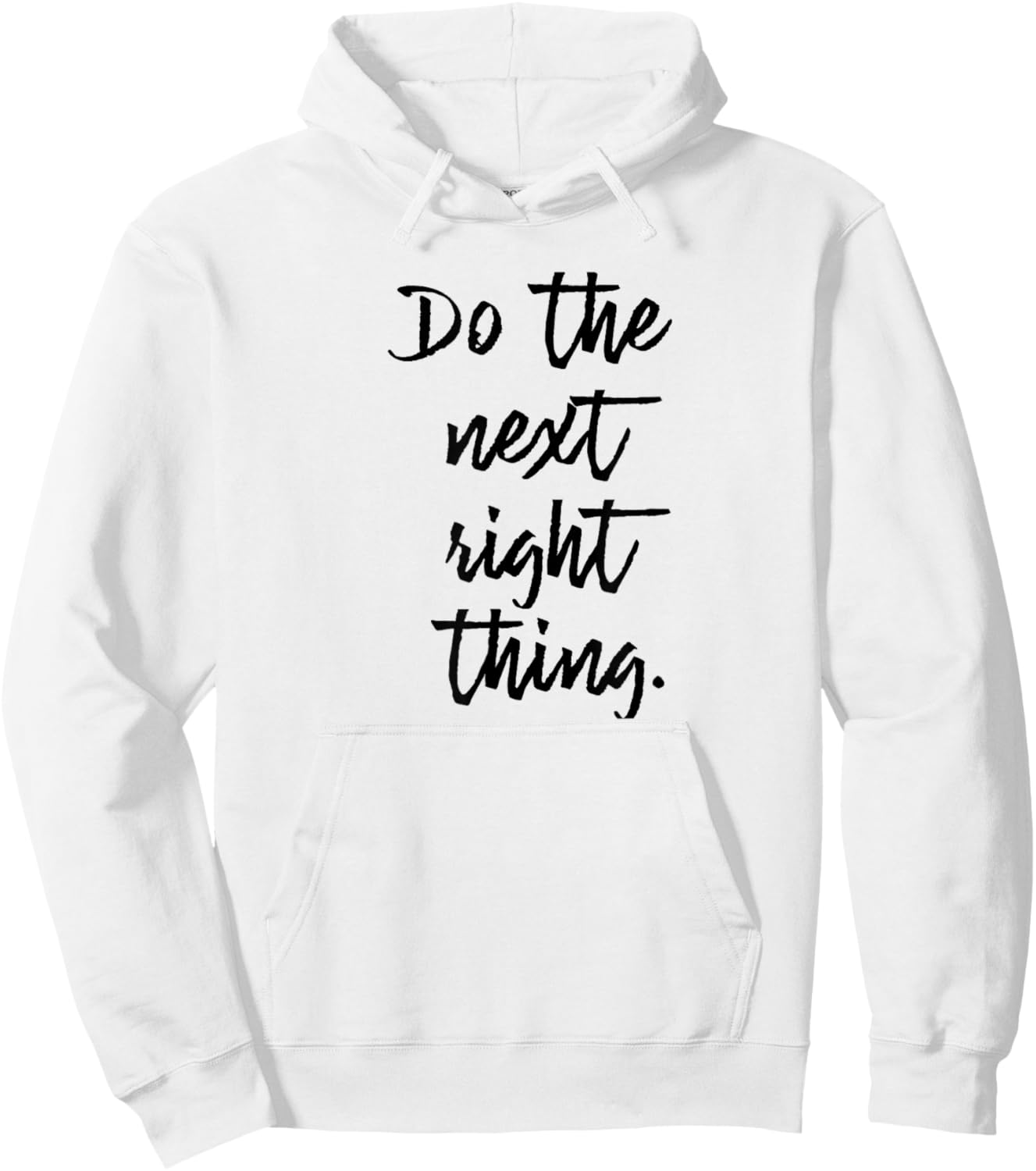 Keep it Simple AA Sober Life Recovery Design Grey Do the Next Right Thing Hoodie - Hoodie | White