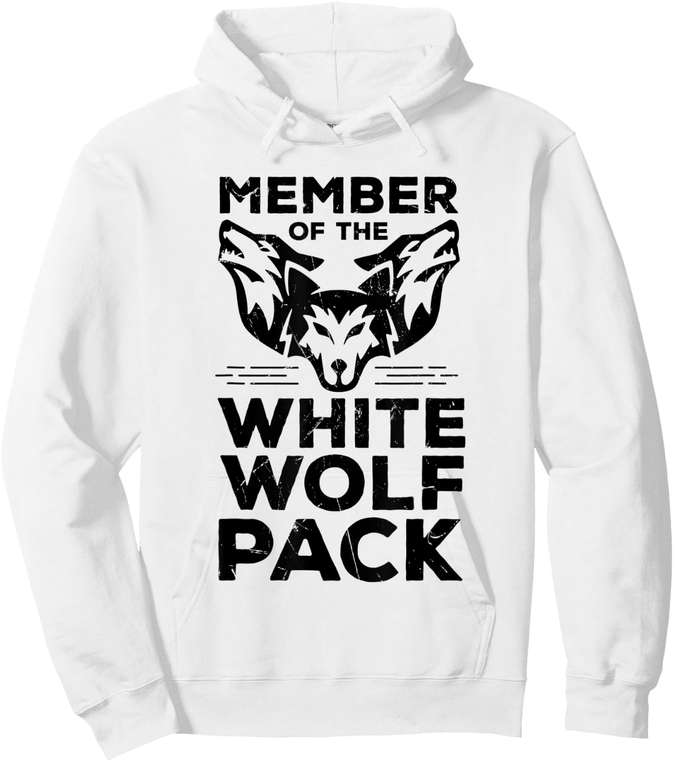 Cool Member Of The White Wolf Pack Wolf Lovers Hoodie - Hoodie | White