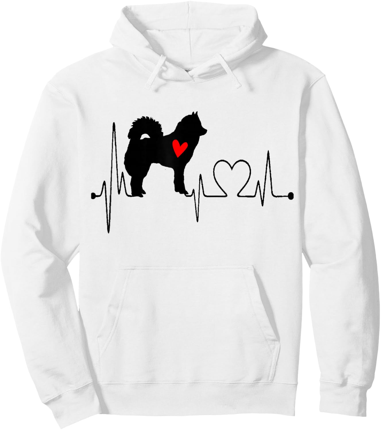 Eurasier Dog Heartbeat EKG Funny My Dogs Are My Cardio , white, S Hoodie - Hoodie | White