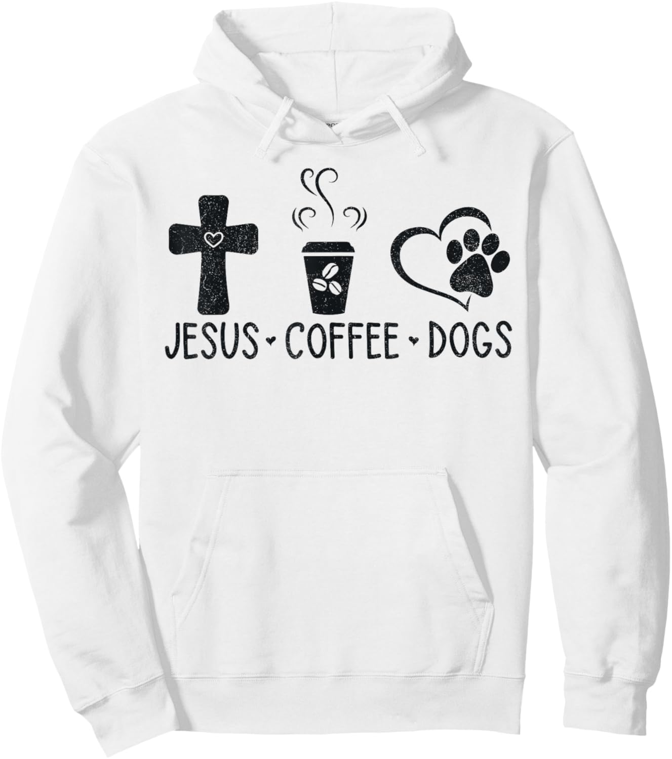 Jesus Coffee Dogs Funny Christian Dog Owners Lovers Men Women Hoodie - Hoodie | White