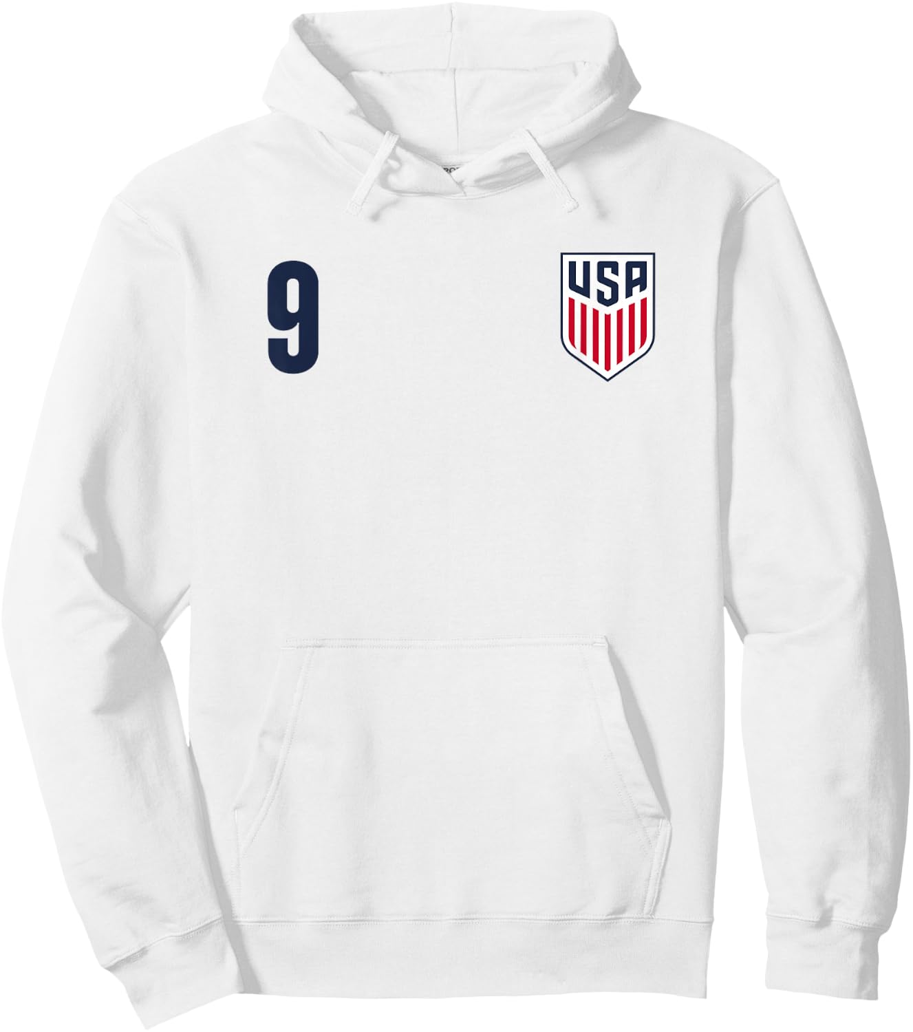 Officially Licensed US Soccer Ricardo Pepi, Legacy #9 Hoodie - Hoodie | White