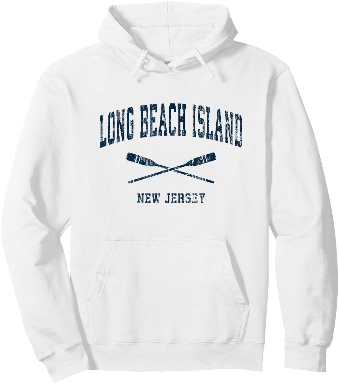 Long Beach Island New Jersey Vintage Nautical Paddles Sports Men Women Girls Kids Hoodie - Hoodie | White