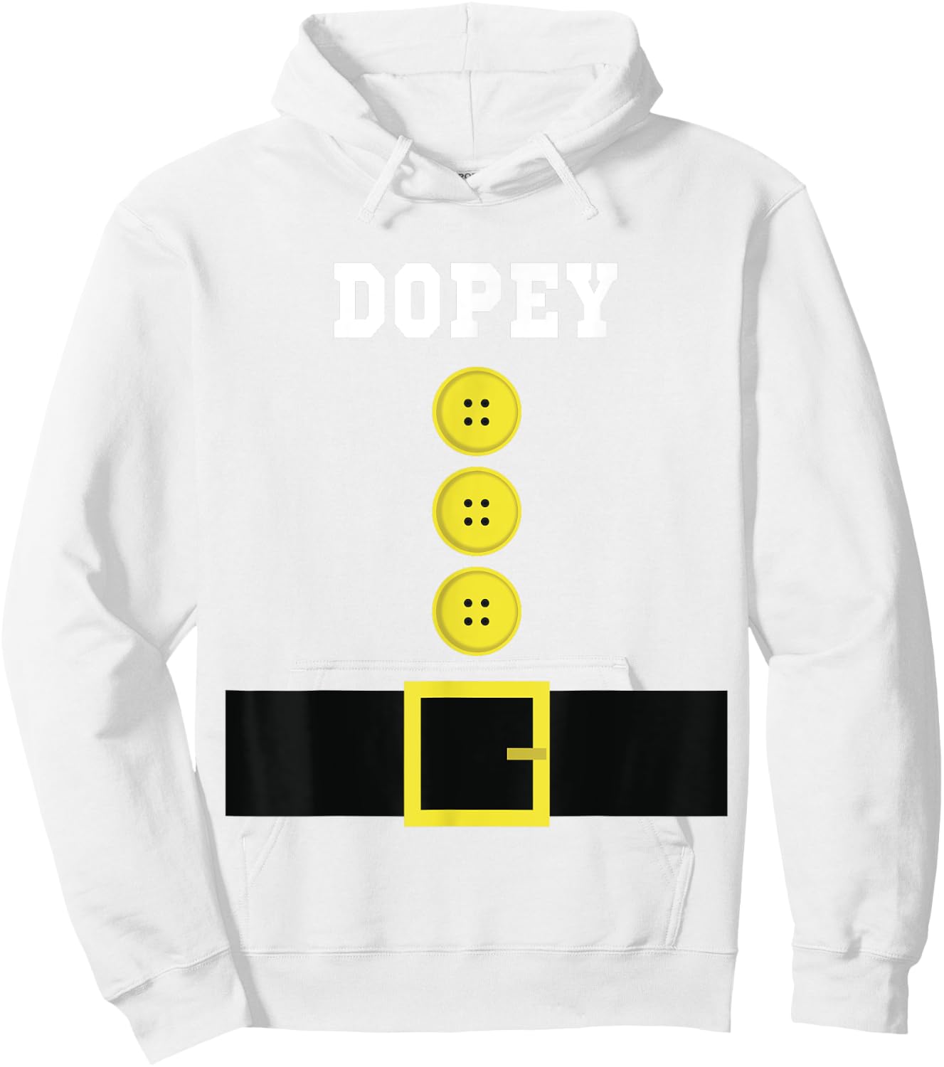 Funny DOPEY Halloween Costume Gift Novelty Shirt Hoodie - Hoodie | White