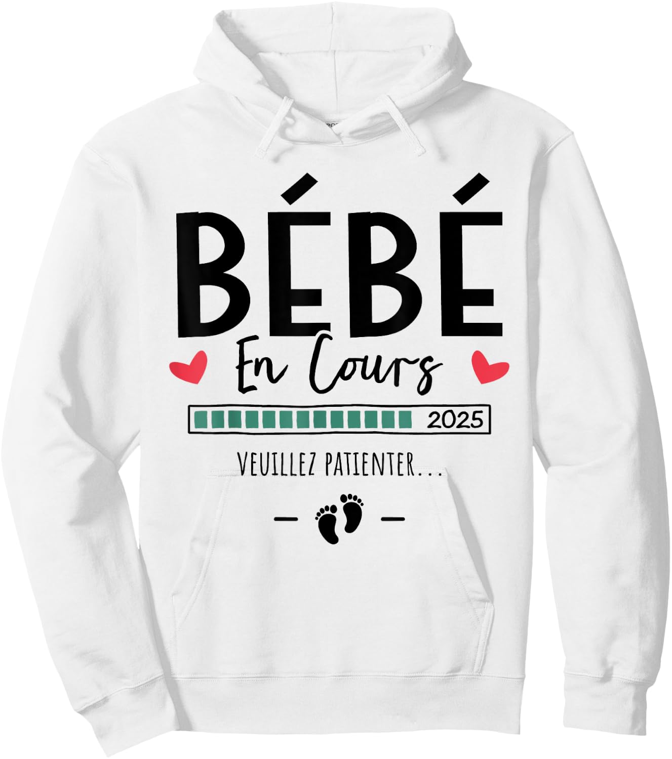 Baby In Progress 2025 Announcement Pregnancy Future Dad To Be Mom , white, S Hoodie - Hoodie | White
