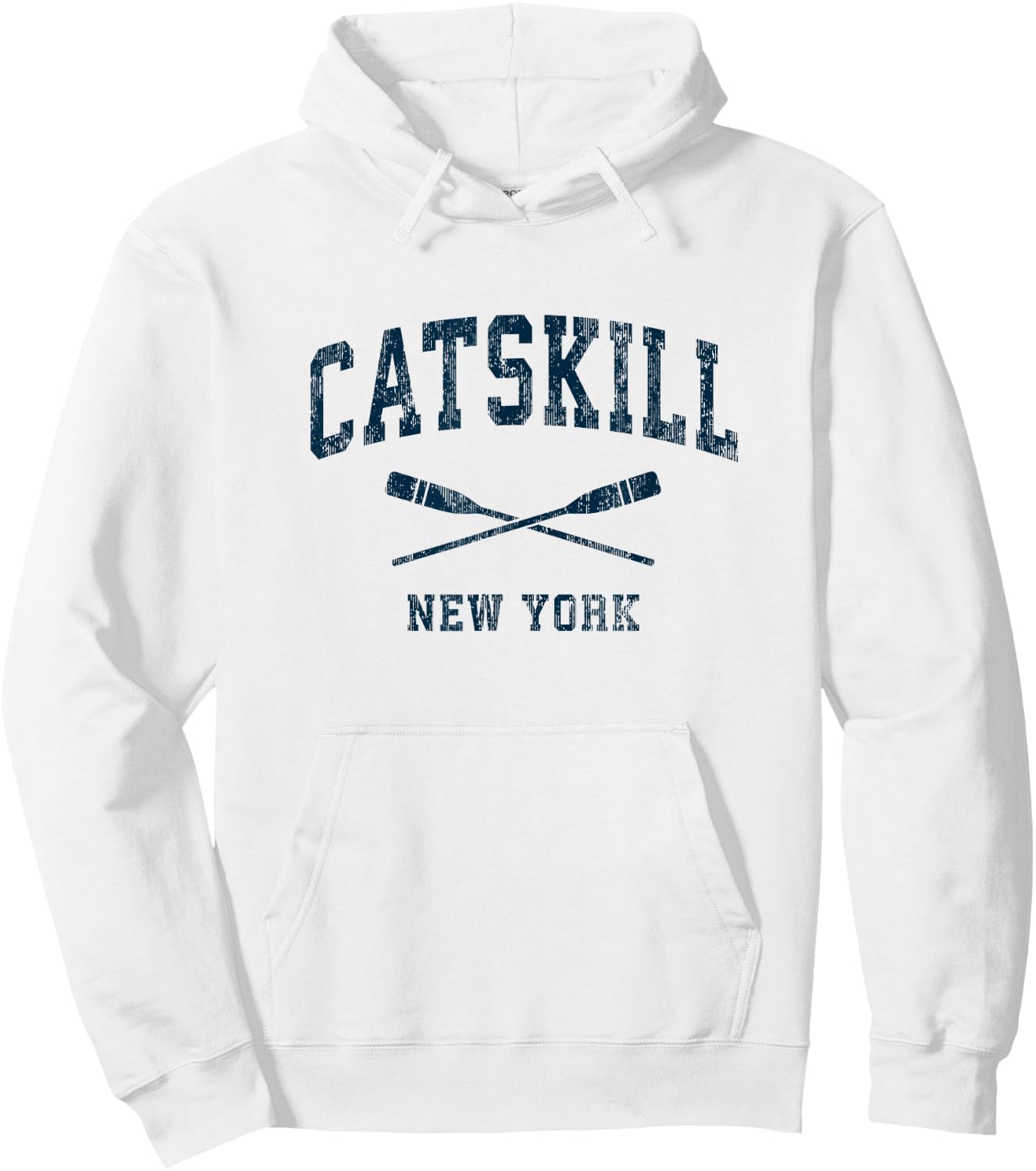 Catskill New York Vintage Nautical Paddles Sports Oars Hoodie - Hoodie | White