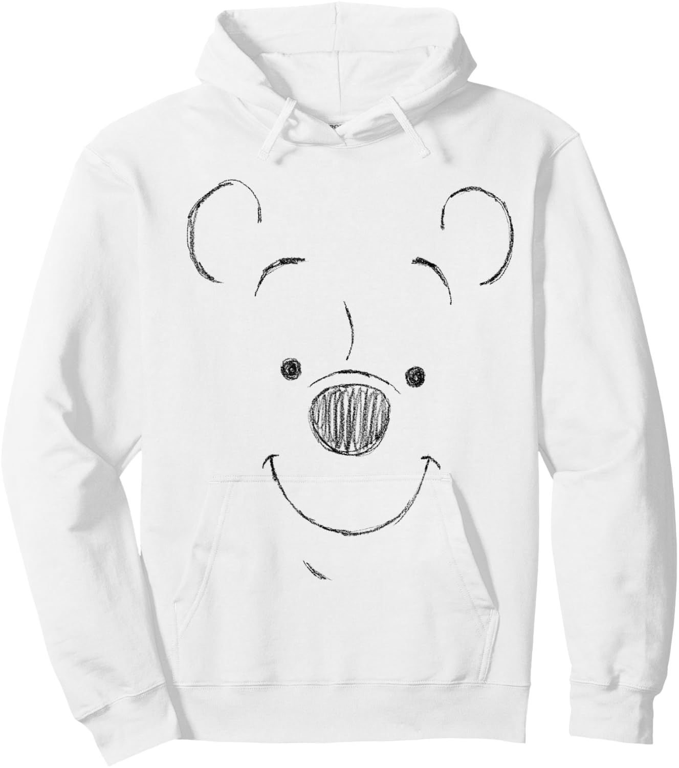 Winnie the Pooh Face , White Hoodie - Hoodie | White