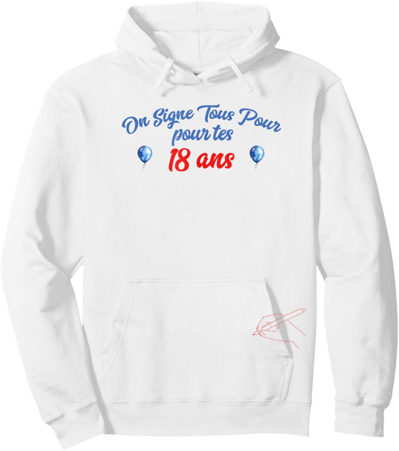 We Sign All for Your 18 Years Guestbook Birthday Gift , white Hoodie - Hoodie | White