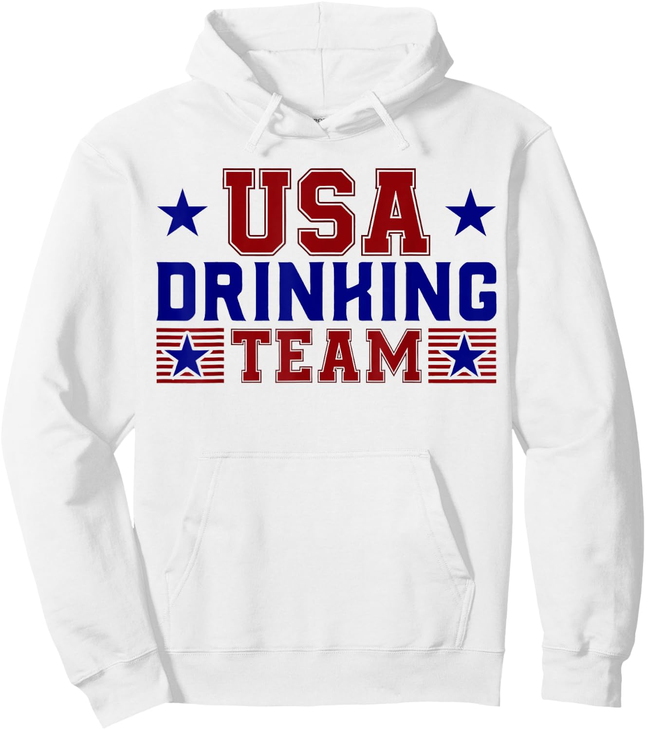 Retro USA Drinking Team Funny American Flag 4th of july Men Hoodie - Hoodie | White
