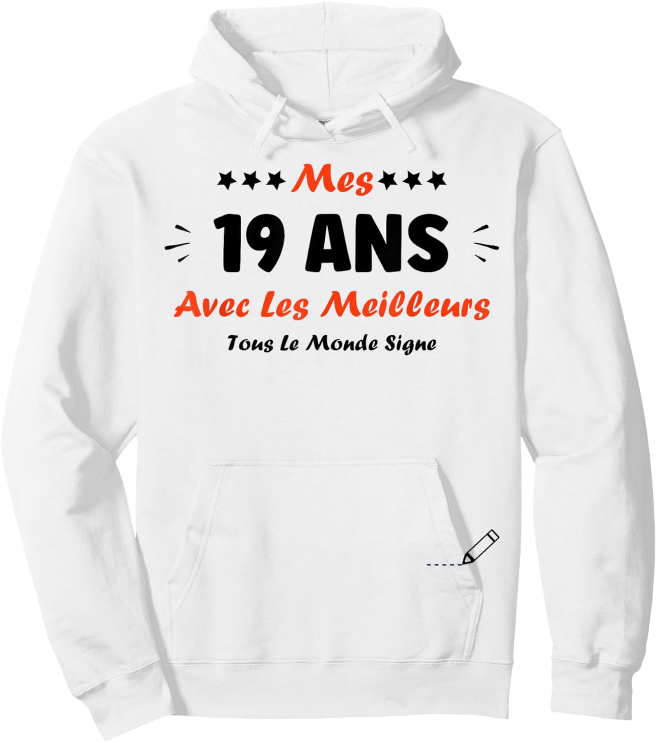 Signature 19 Years Birthday Humour 19 Years to Sign , white, S Hoodie - Hoodie | White
