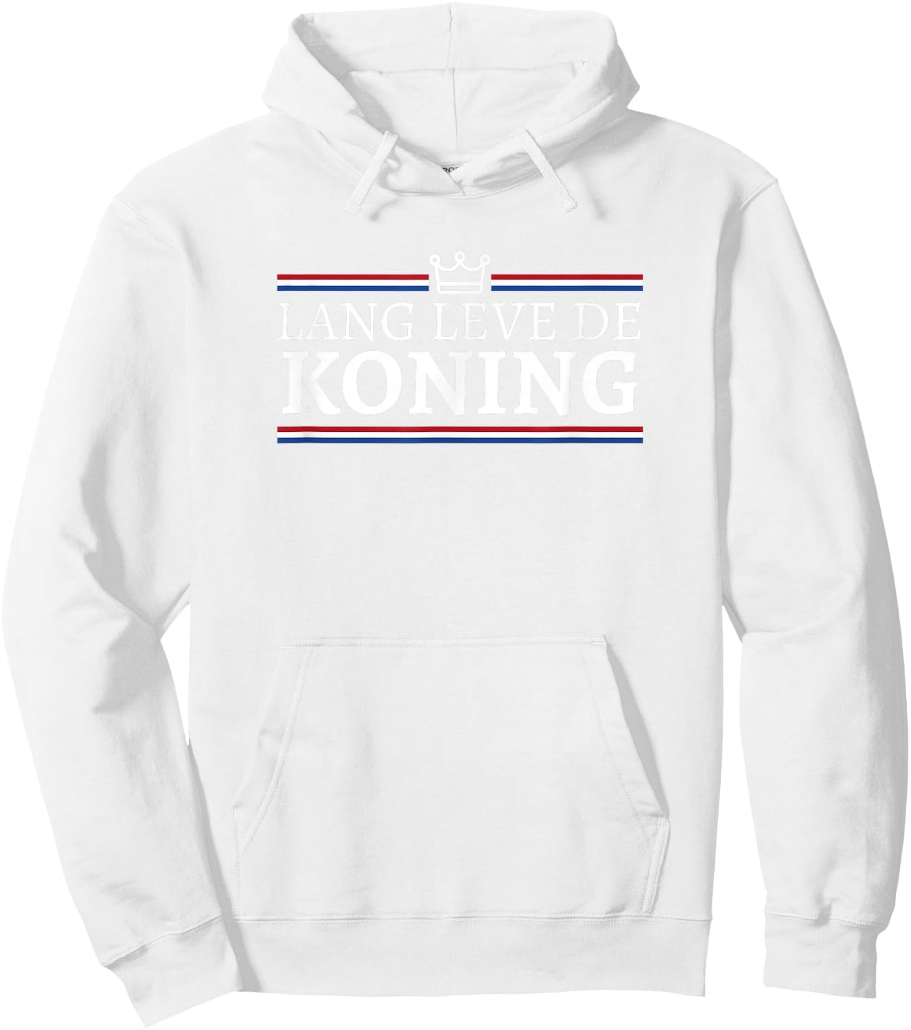 Koningsdag Lang Leve De Koning Kingsday Netherlands Flags Hoodie - Hoodie | White