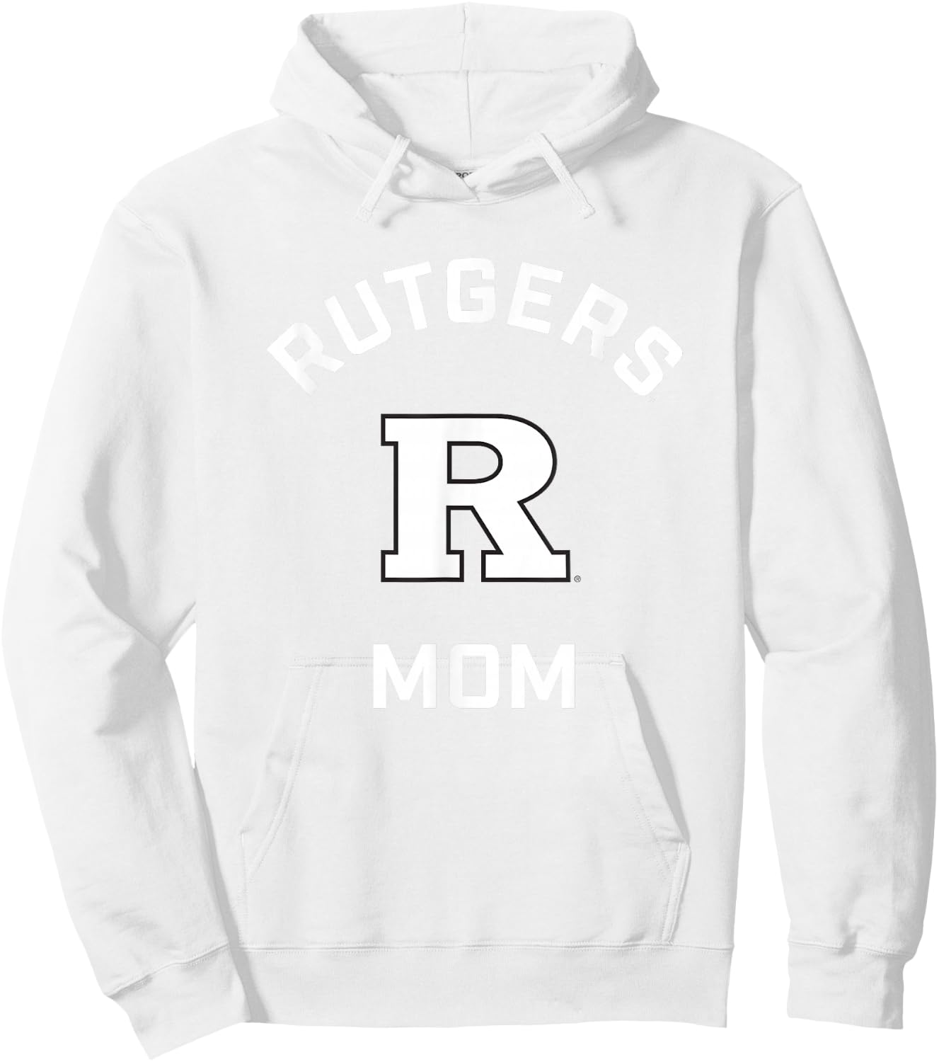 Rutgers University Scarlet Knights Arched Mom Hoodie - Hoodie | White