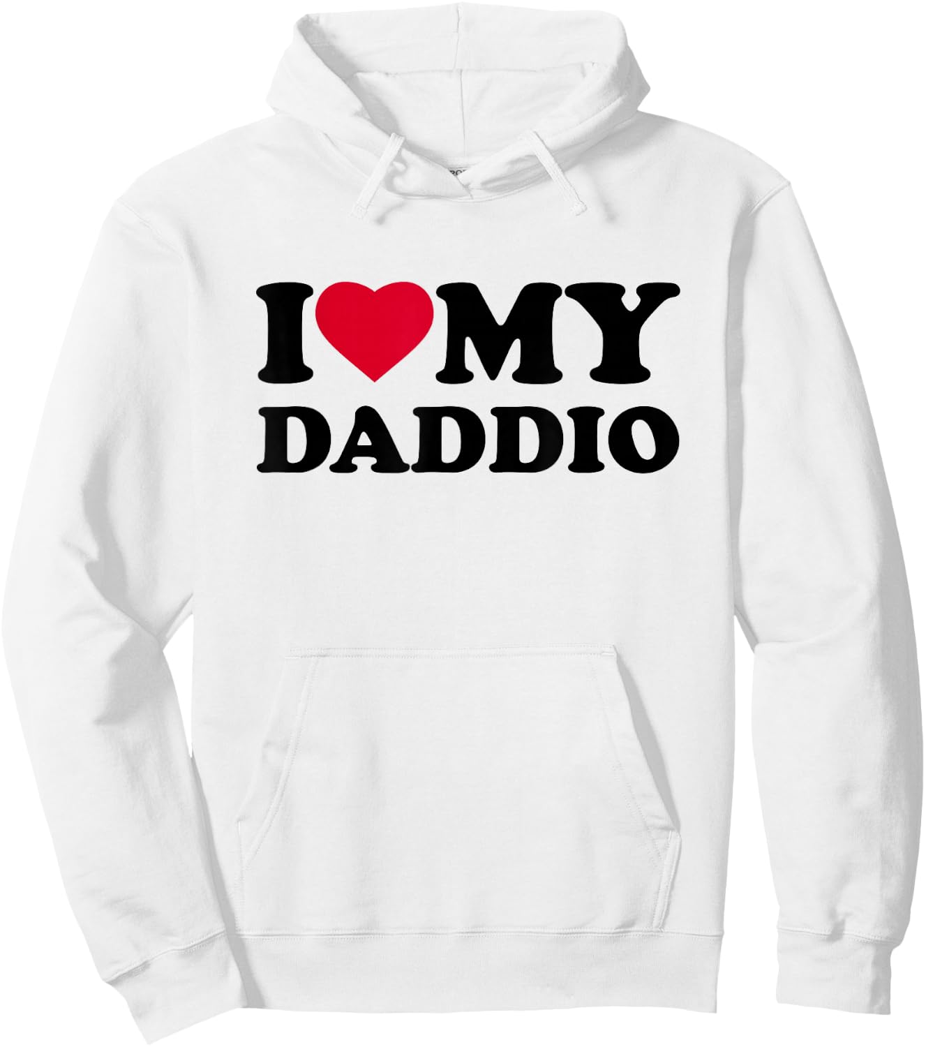 I Love My Daddio Heart Family Grandpa Hoodie - Hoodie | White