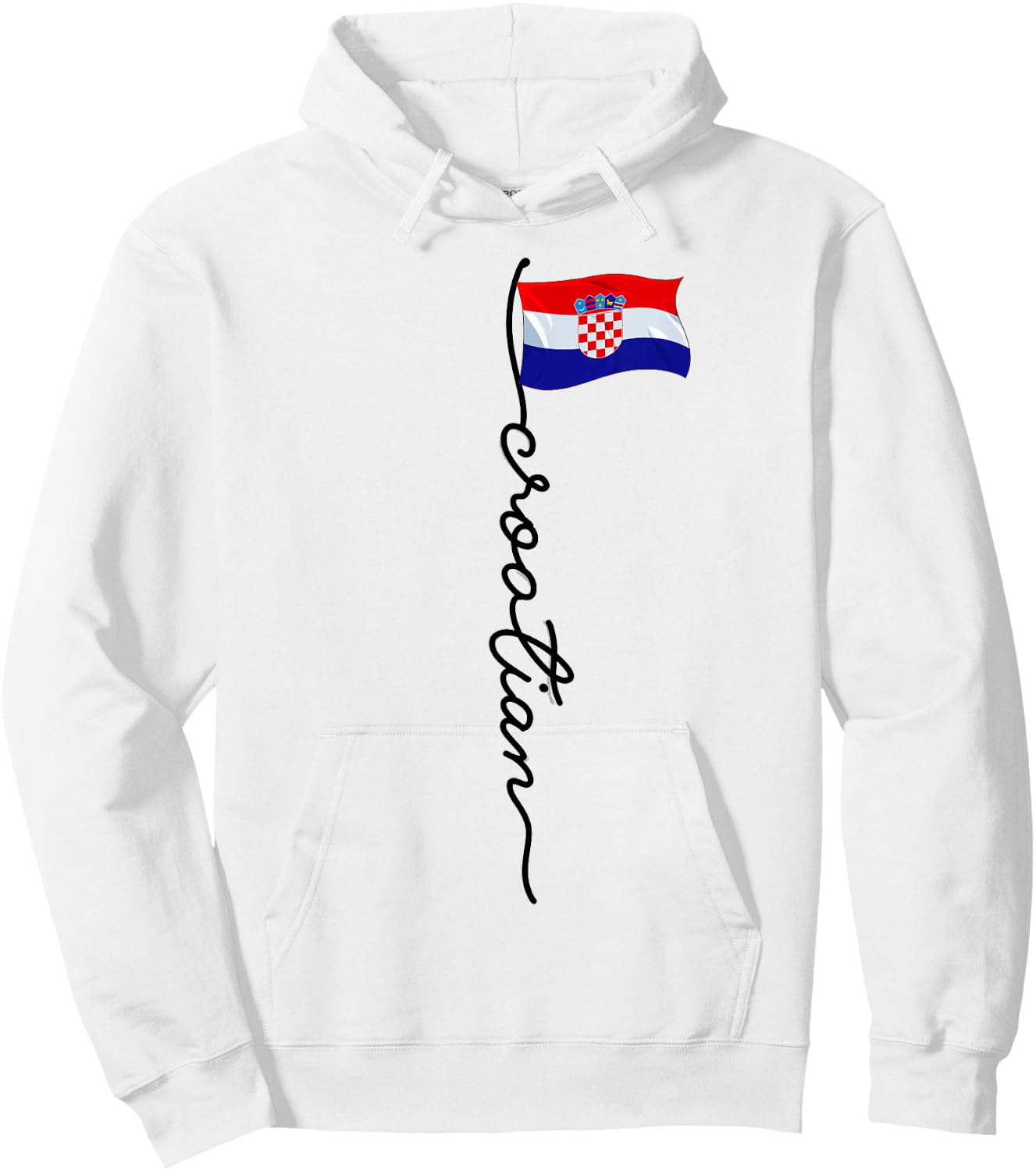Croatia Signature Croatian , white, S Hoodie - Hoodie | White