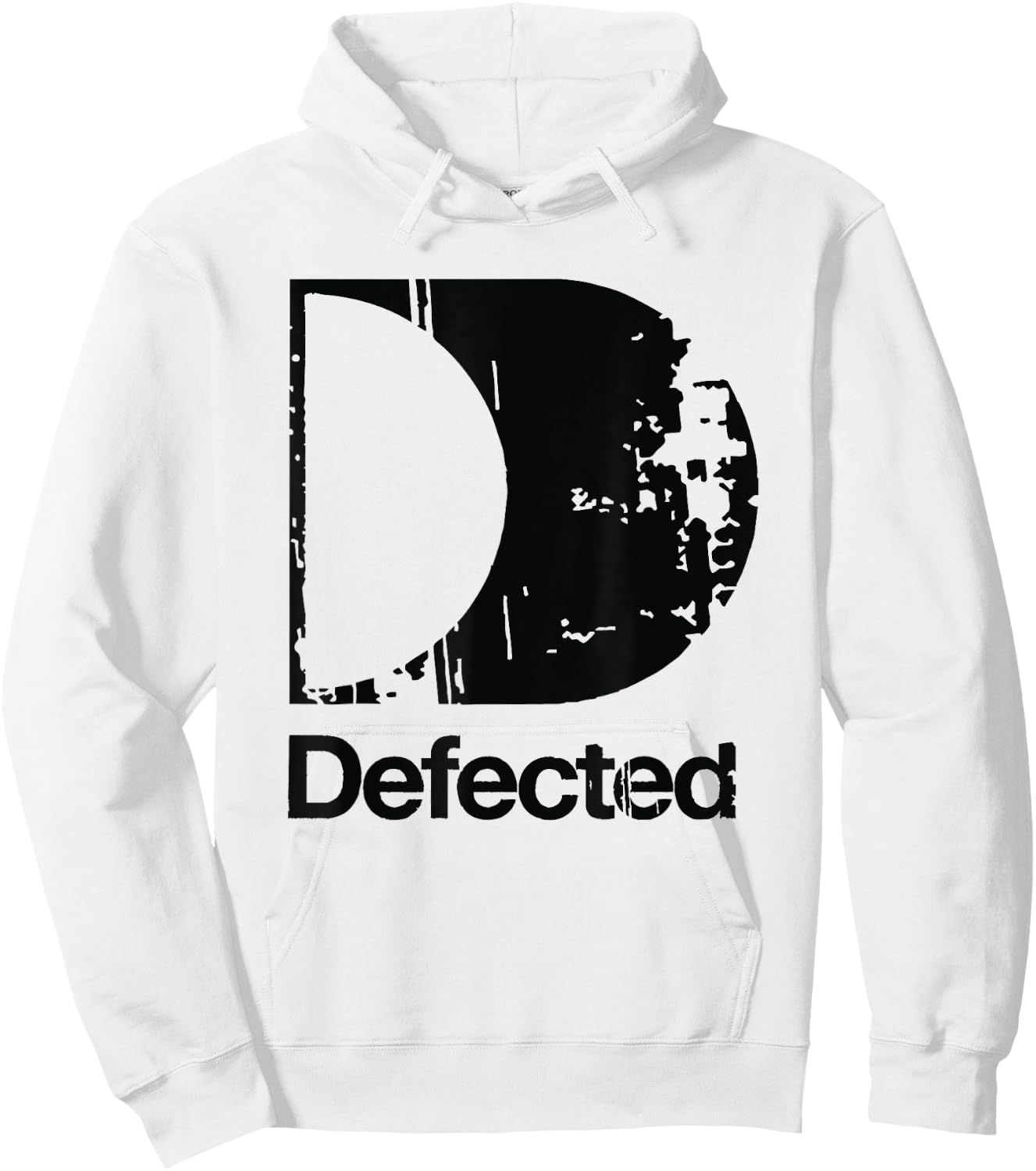 Classic Black Print D Faulty Hoodie - Hoodie | White
