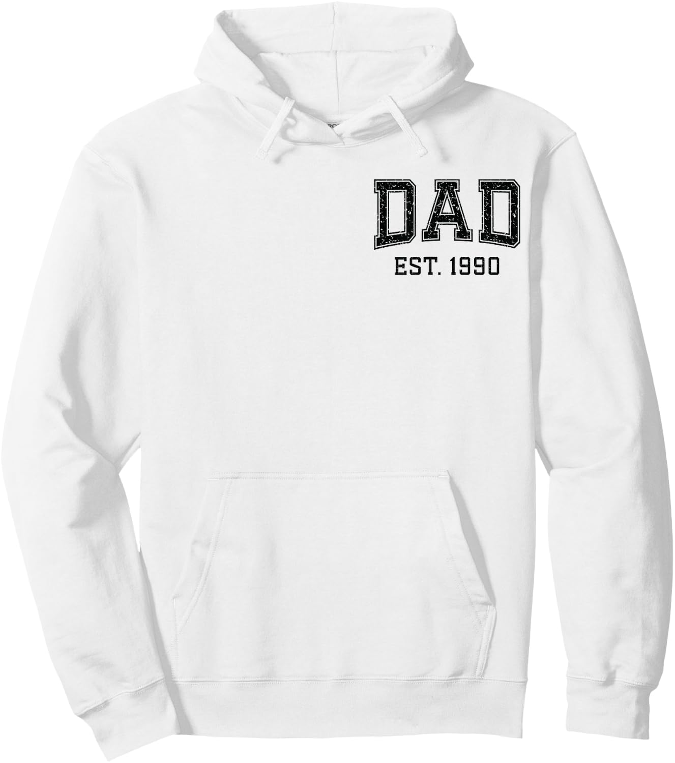 Dad Est 1990 Custom Dad Personalized Husband Father Grandpa Hoodie - Hoodie | White