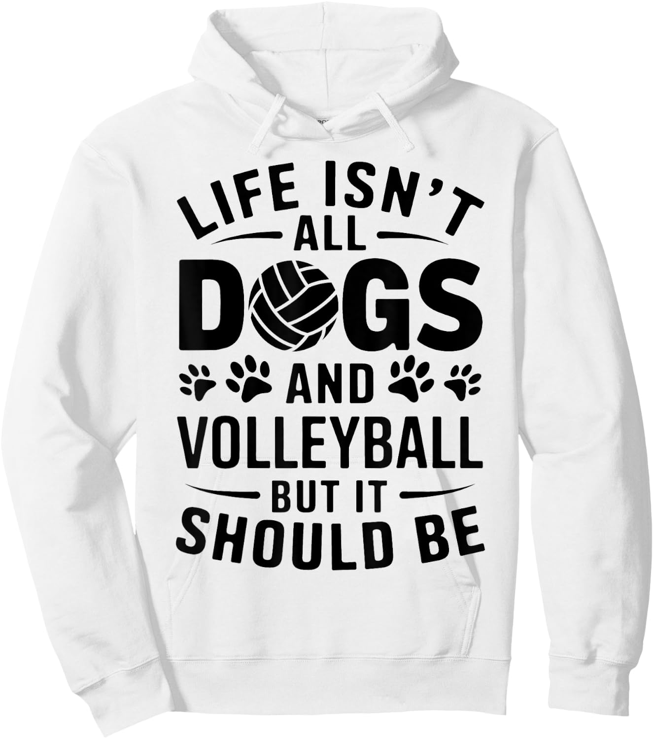 Dogs And Volleyball Funny Volleyball Hoodie - Hoodie | White
