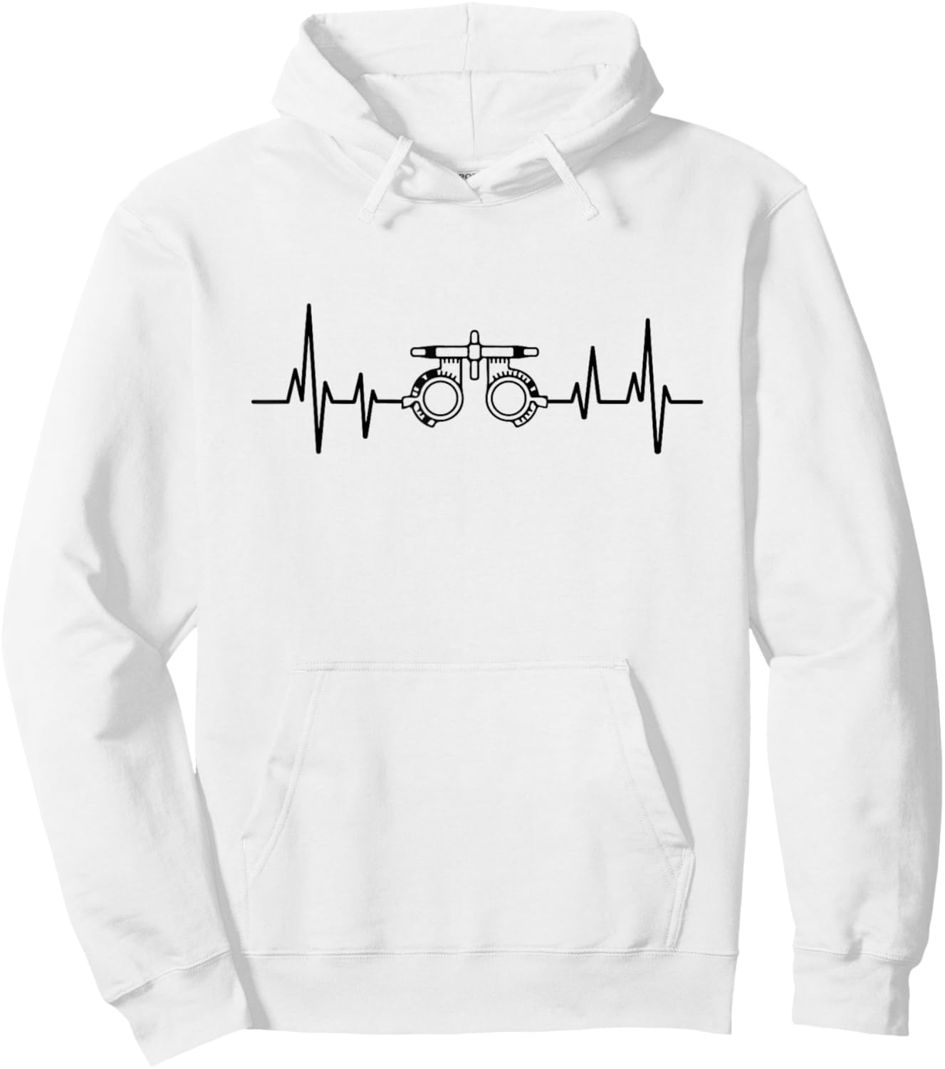 Herzschlag Optiker Augenoptiker Augenarzt Hoodie - Hoodie | White
