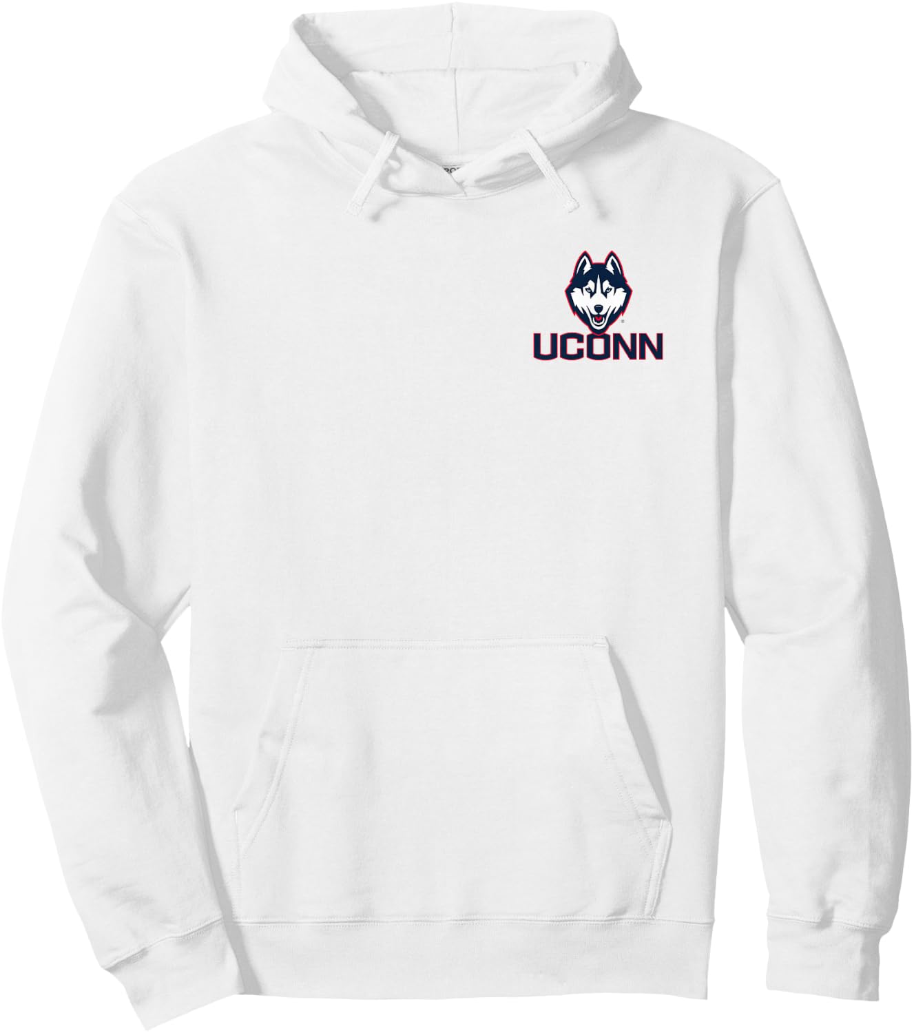 Connecticut Huskies Front/Back Basketball Gray Licensed Hoodie - Hoodie | White