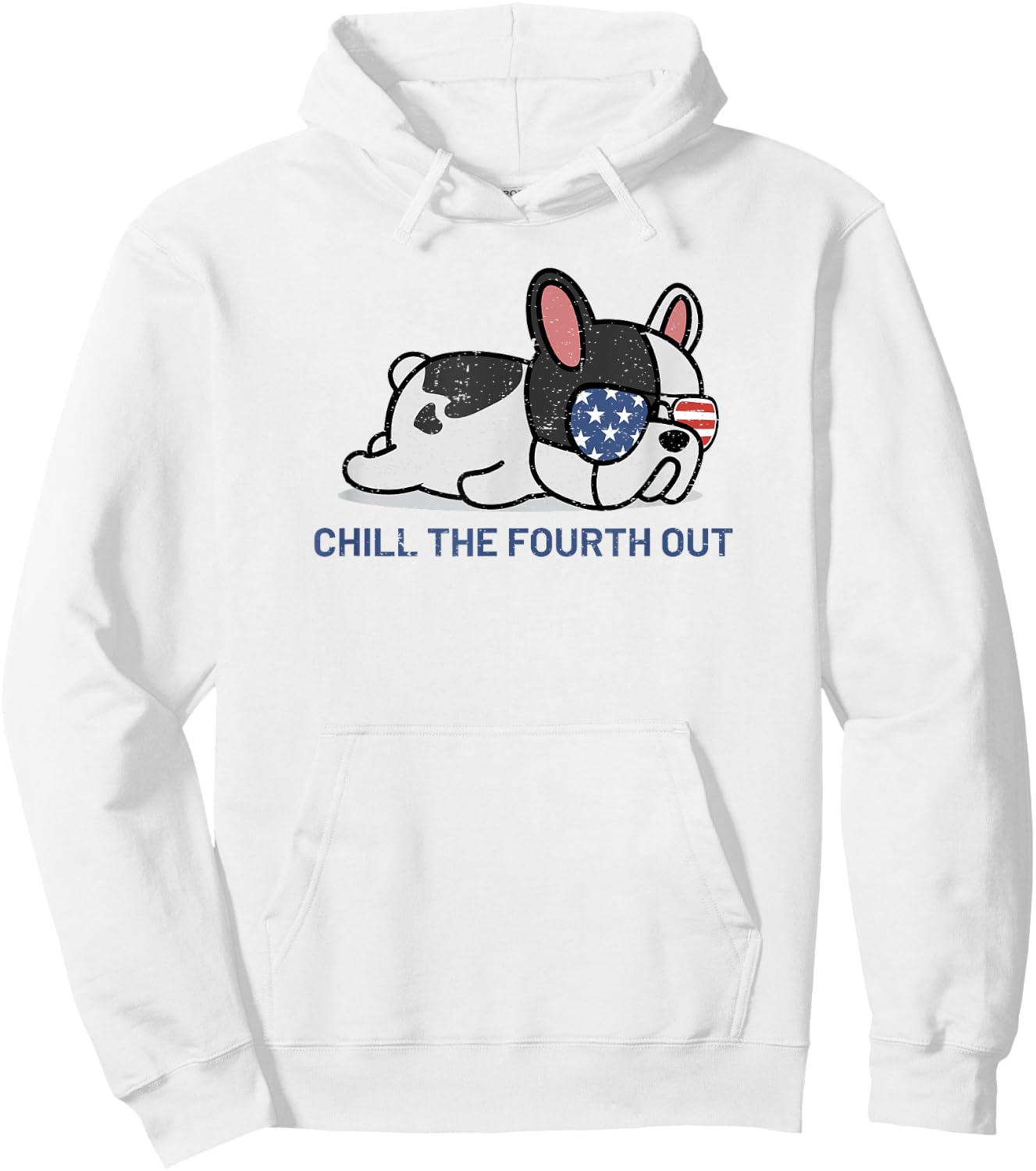 Funny 4th Of July French Bulldog Gift Frenchie Lover Hoodie - Hoodie | White