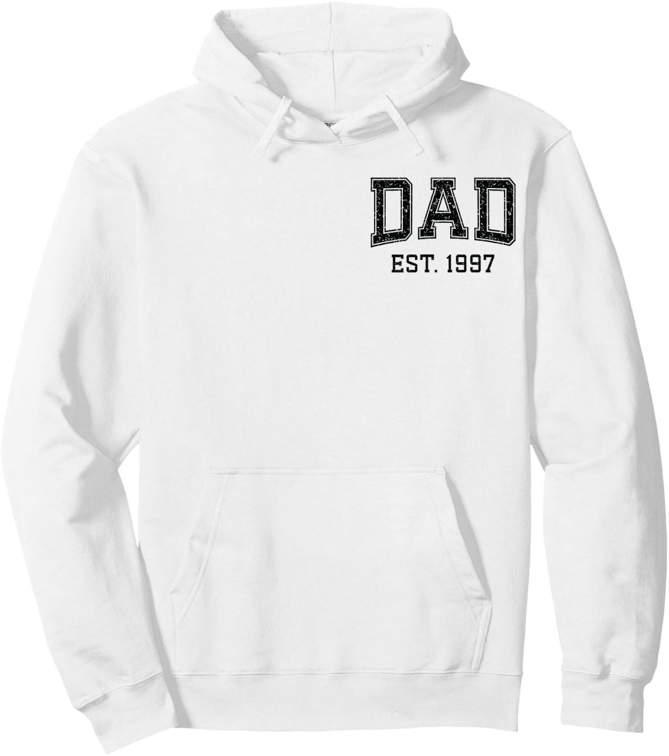 Dad Est 1997 Custom Dad Personalized Husband Father Grandpa Hoodie - Hoodie | White