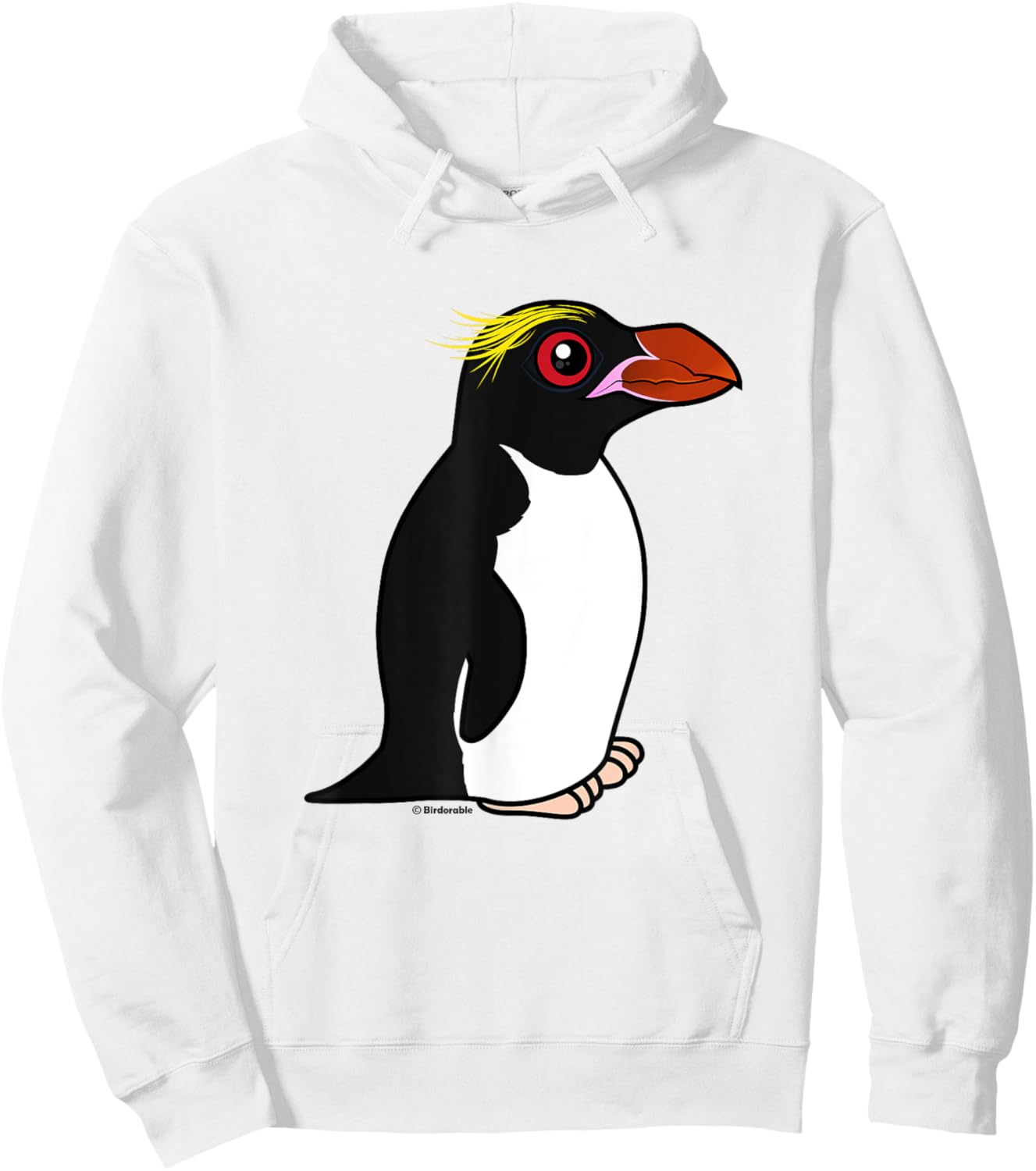 Cute Cartoon Penguin Bird | Macaroni Penguin Birdorable Hoodie - Hoodie | White