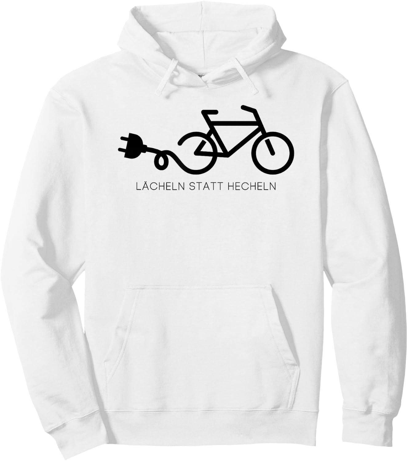 Lächeln statt hecheln Motiv für Radfahrer, E-Biker, EMTB Hoodie - Hoodie | White