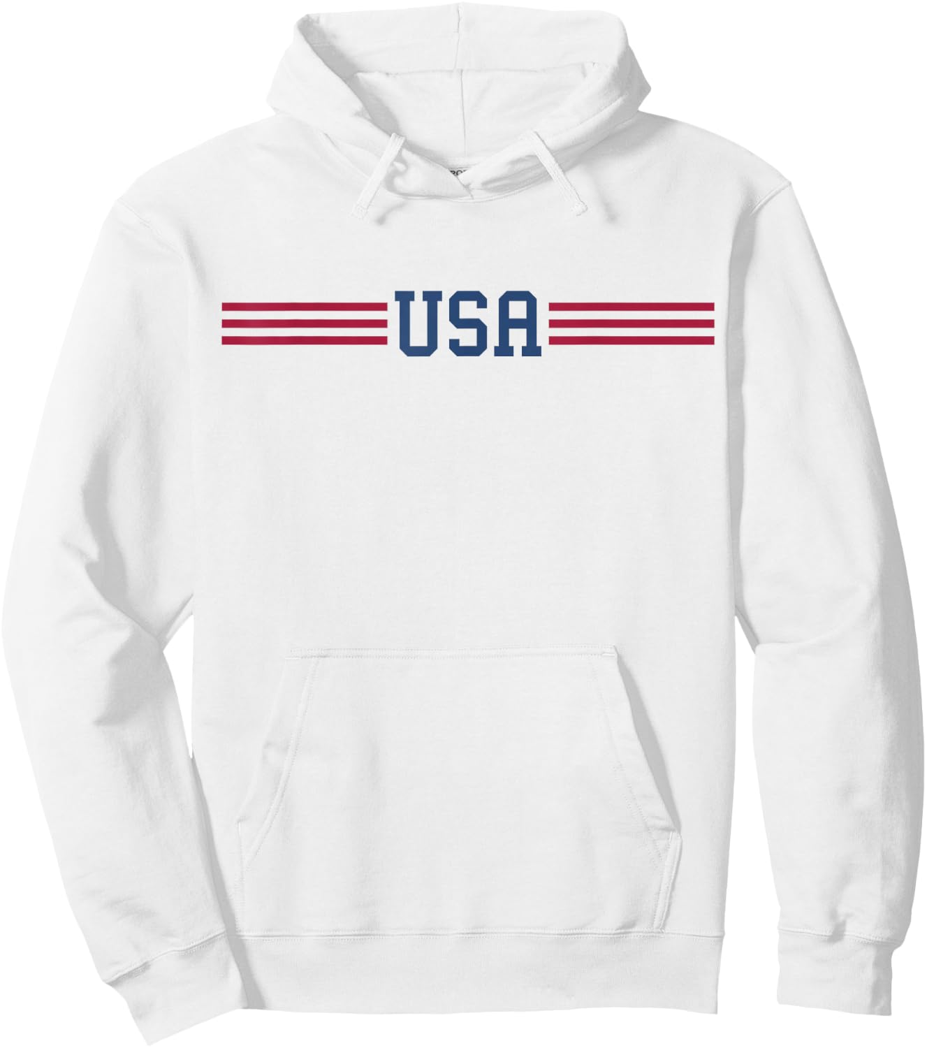 USA Women Men Patriotic American White 4th of July Hoodie - Hoodie | White