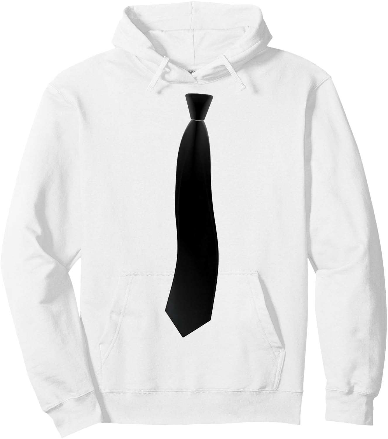 Black Tie Funny Suit Costume Boys , White Hoodie - Hoodie | White
