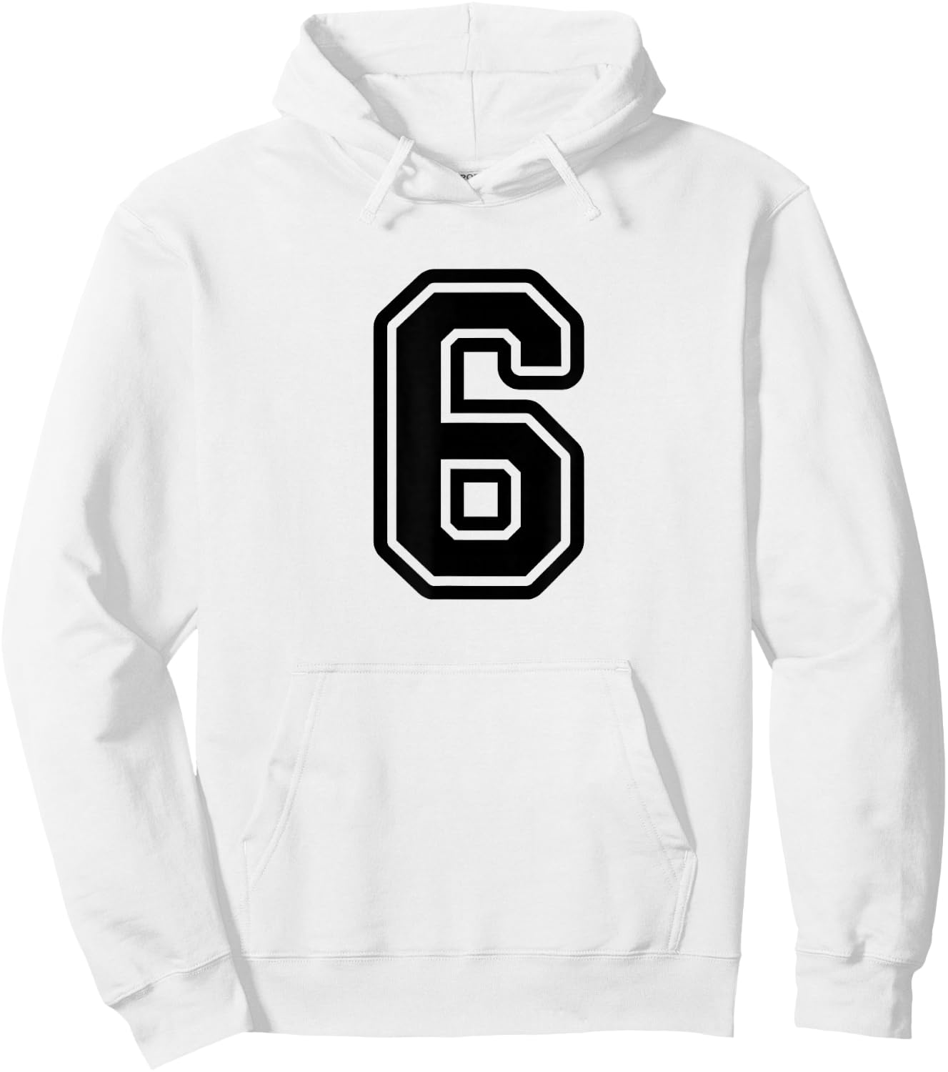 Number #6 Black Favorite Number 6 Hoodie - Hoodie | White