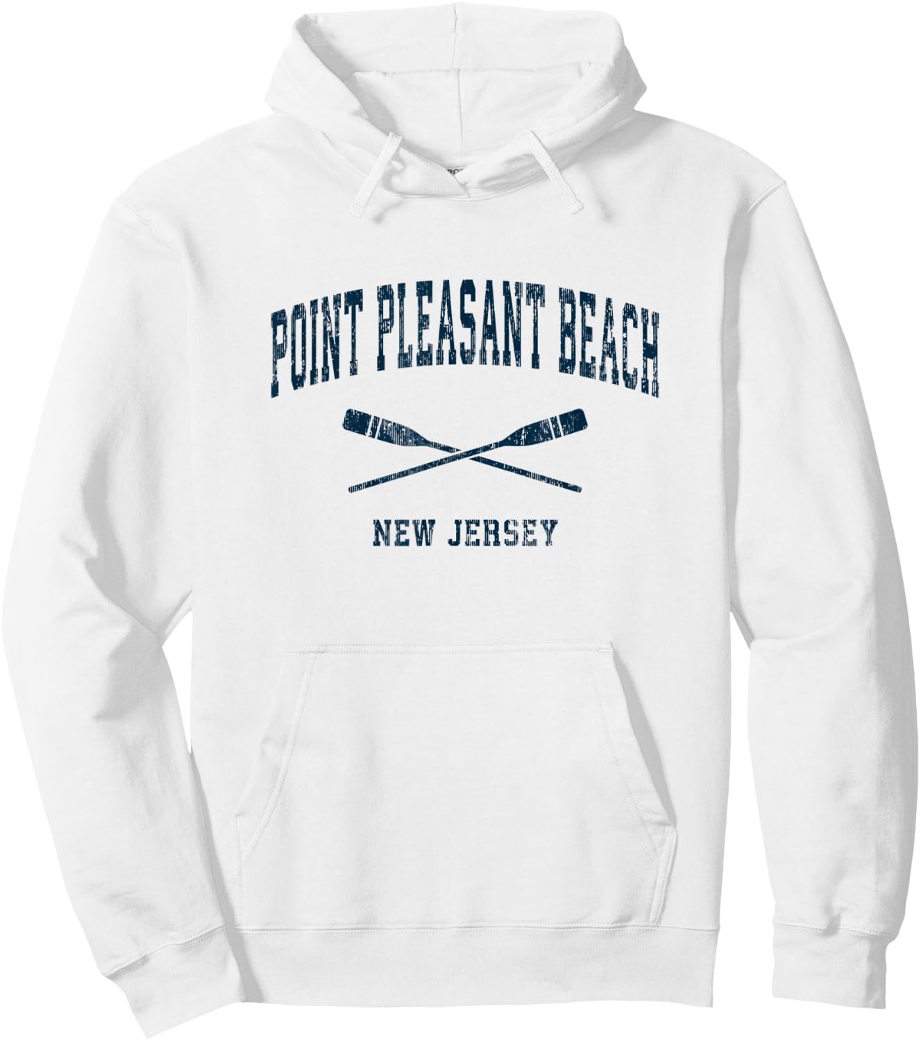 Point Pleasant Beach New Jersey Vintage Nautical Paddles Spo Hoodie - Hoodie | White