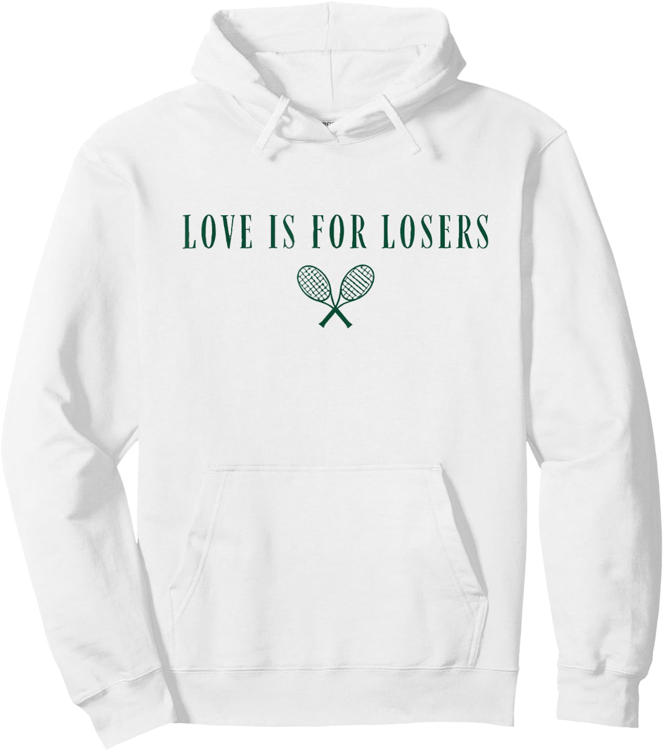 Love is for Losers Tennis Hoodie - Hoodie | White