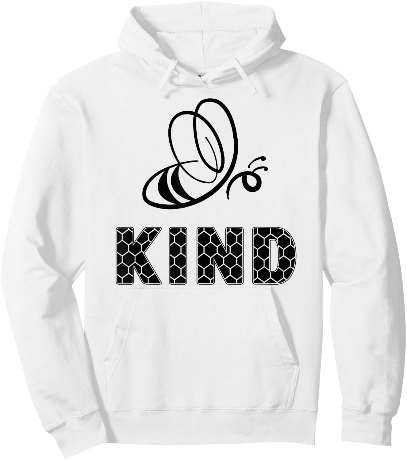 Bee Kind. Cute Bee Doodle. , Men & Kids. Yellow Hoodie - Hoodie | White