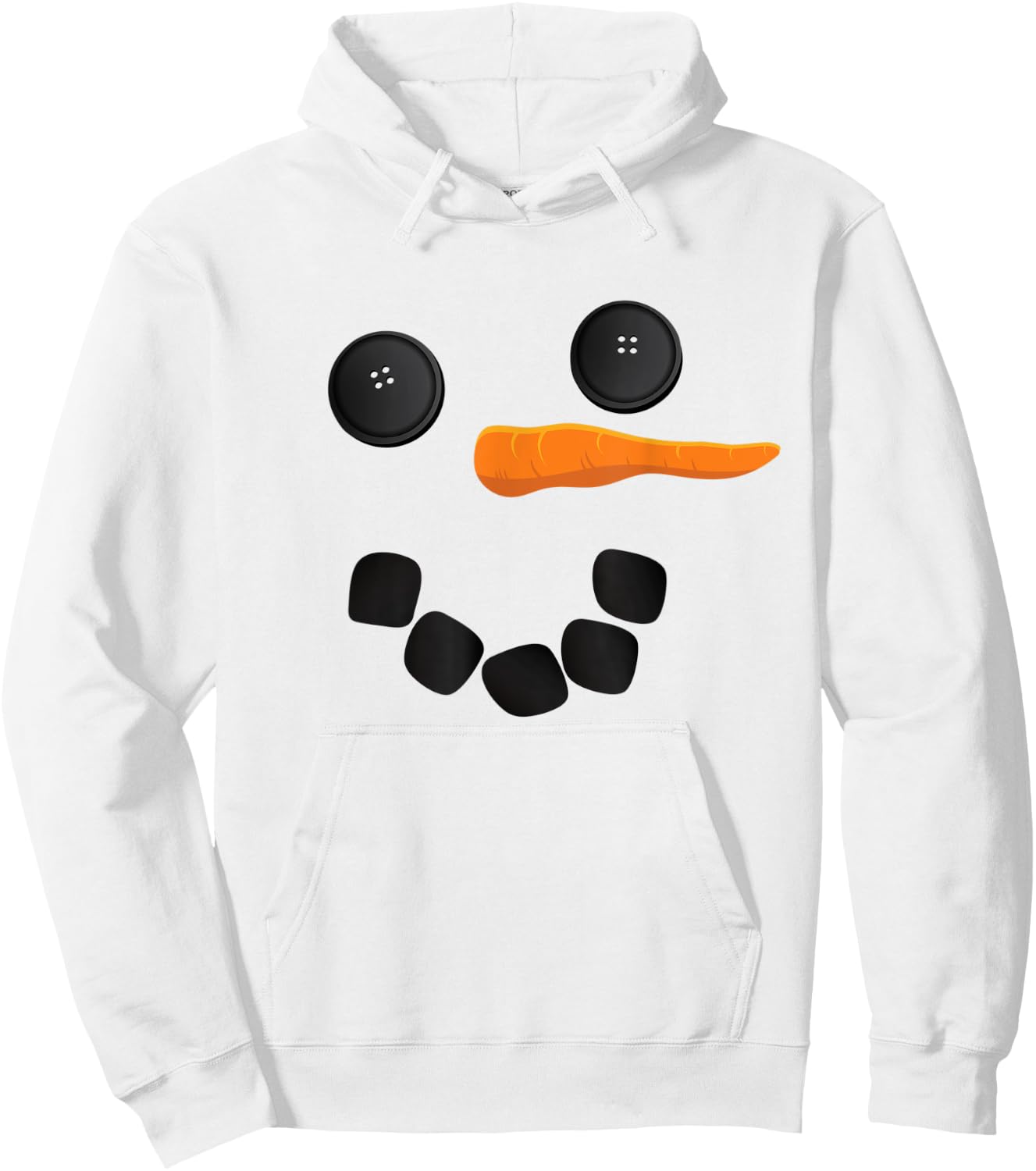 Snowman costume, Novelty for Winter fun Adults & Kids Hoodie - Hoodie | White