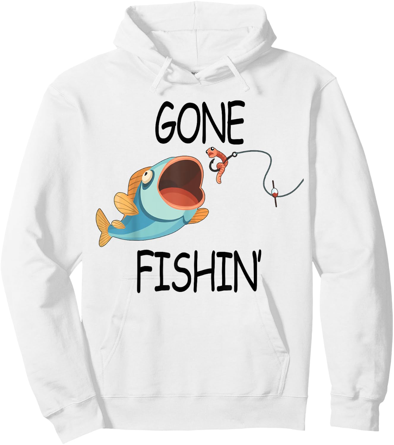 Gone Fishing-Shirt Kids Toddler Boys Girls Son Funny Fishing Hoodie - Hoodie | White