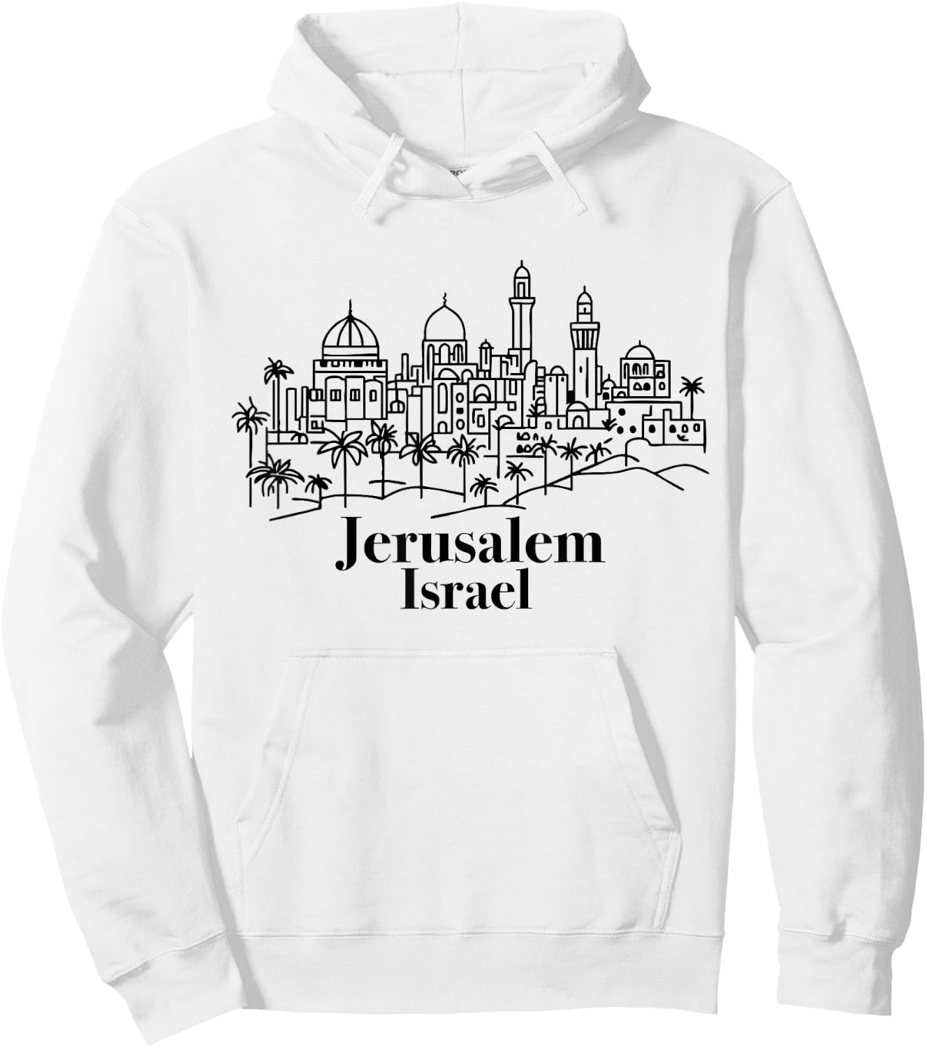 Jérusalem Israël Skyline Souvenir Israélien Juif Femme Homme Hoodie - Hoodie | White