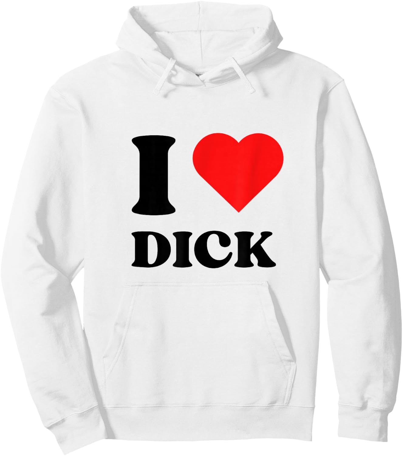 I Love Dick I Heart Dick Y2k Aesthetic Red Heart Hoodie - Hoodie | White