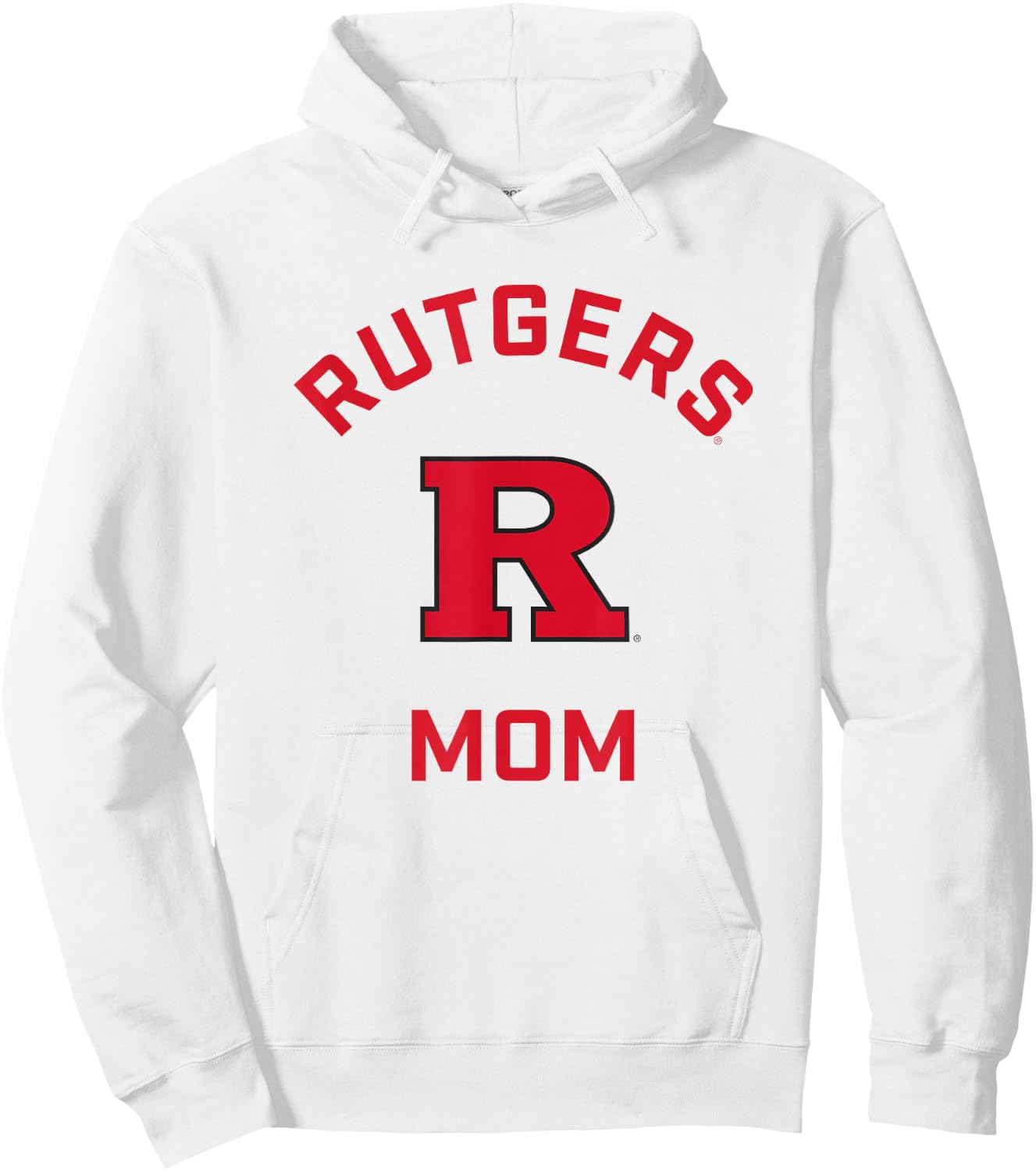 Rutgers University Scarlet Knights Arched Mom Hoodie - Hoodie | White