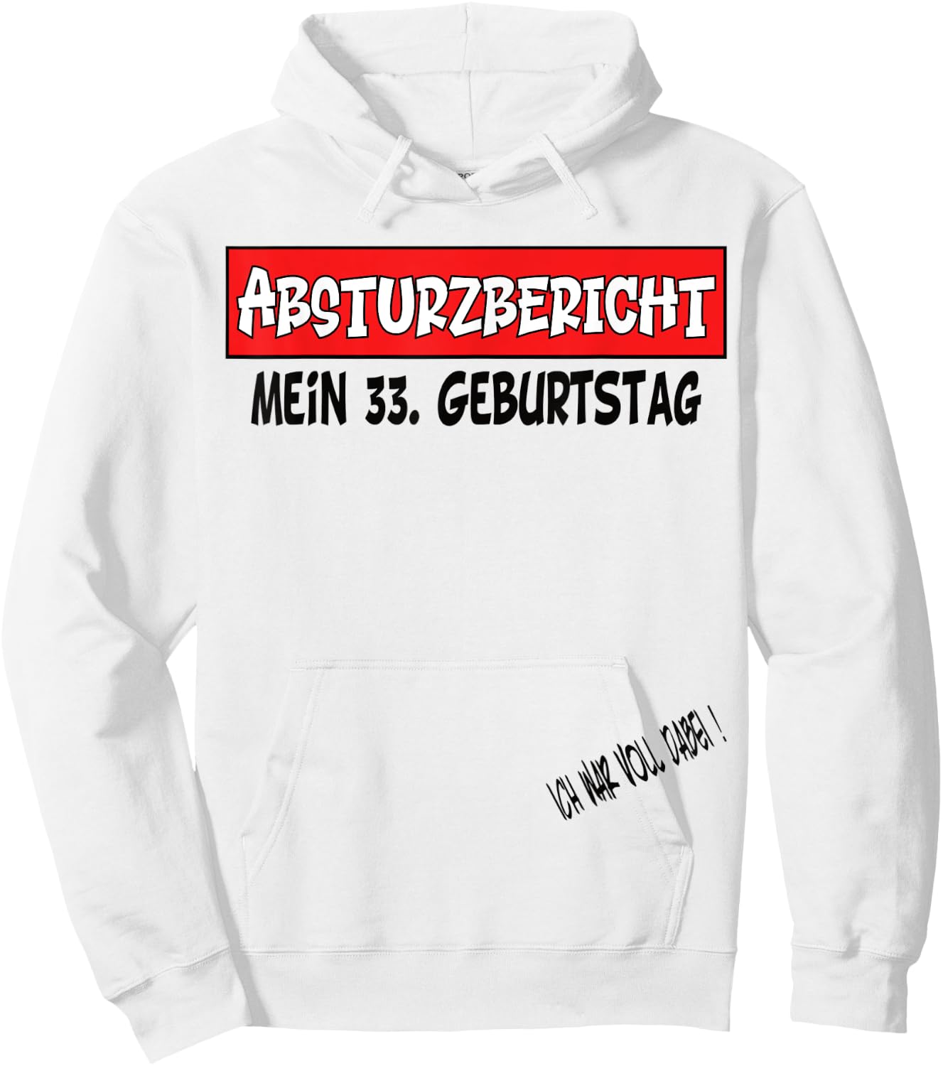 33. Geburtstag Gästebuch Mann Frau Hoodie - Hoodie | White