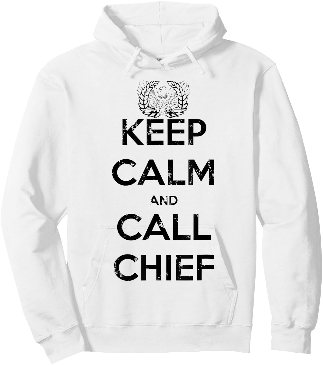 KEEP CALM and CALL CHIEF Warrant Officer Corps Eagle Rising Hoodie - Hoodie | White